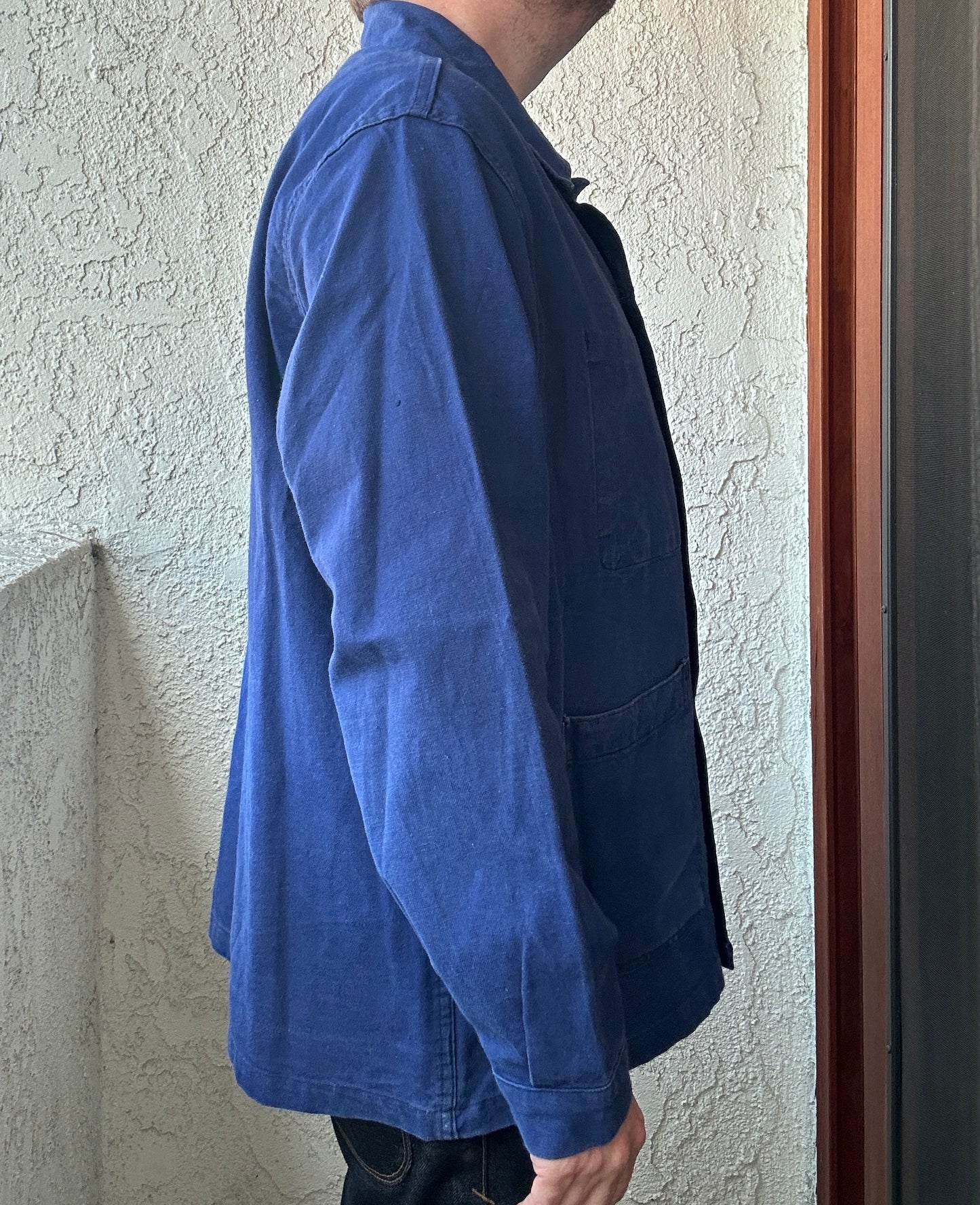 Vintage French Blue Workwear Chore Jacket