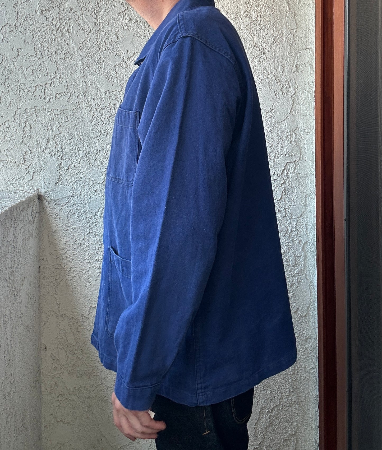 Vintage French Blue Workwear Chore Jacket