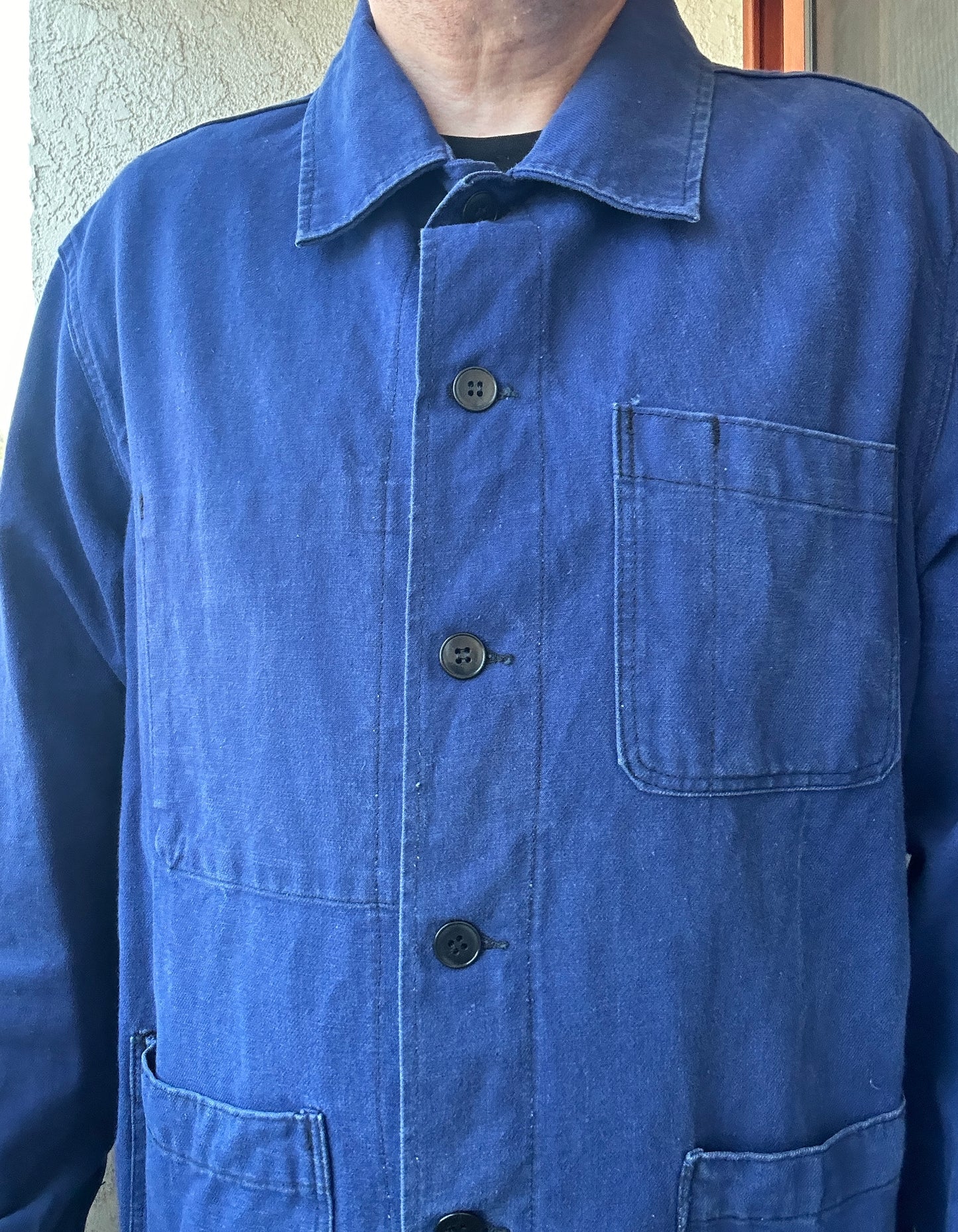 Vintage French Blue Workwear Chore Jacket