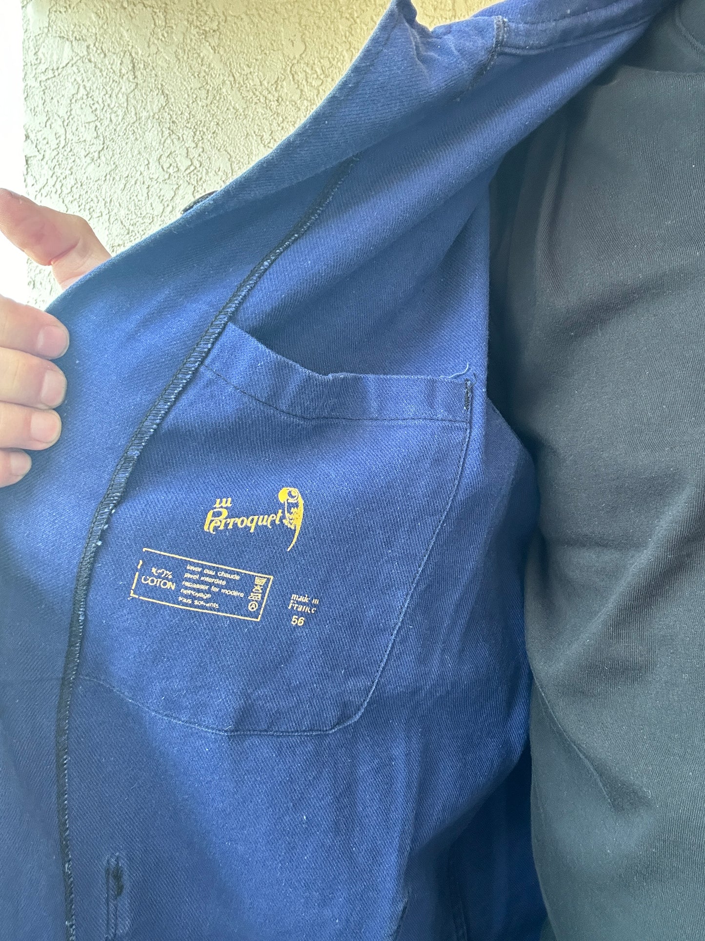 Vintage French Blue Workwear Chore Jacket