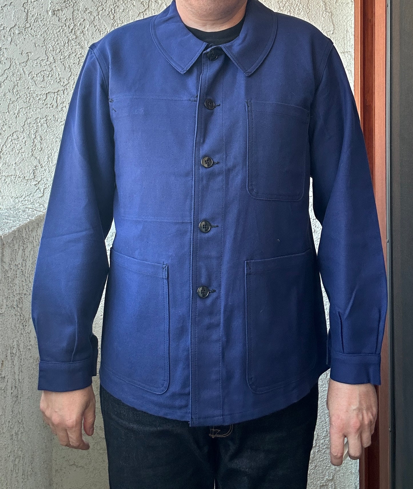 Vintage French Blue Workwear Chore Jacket