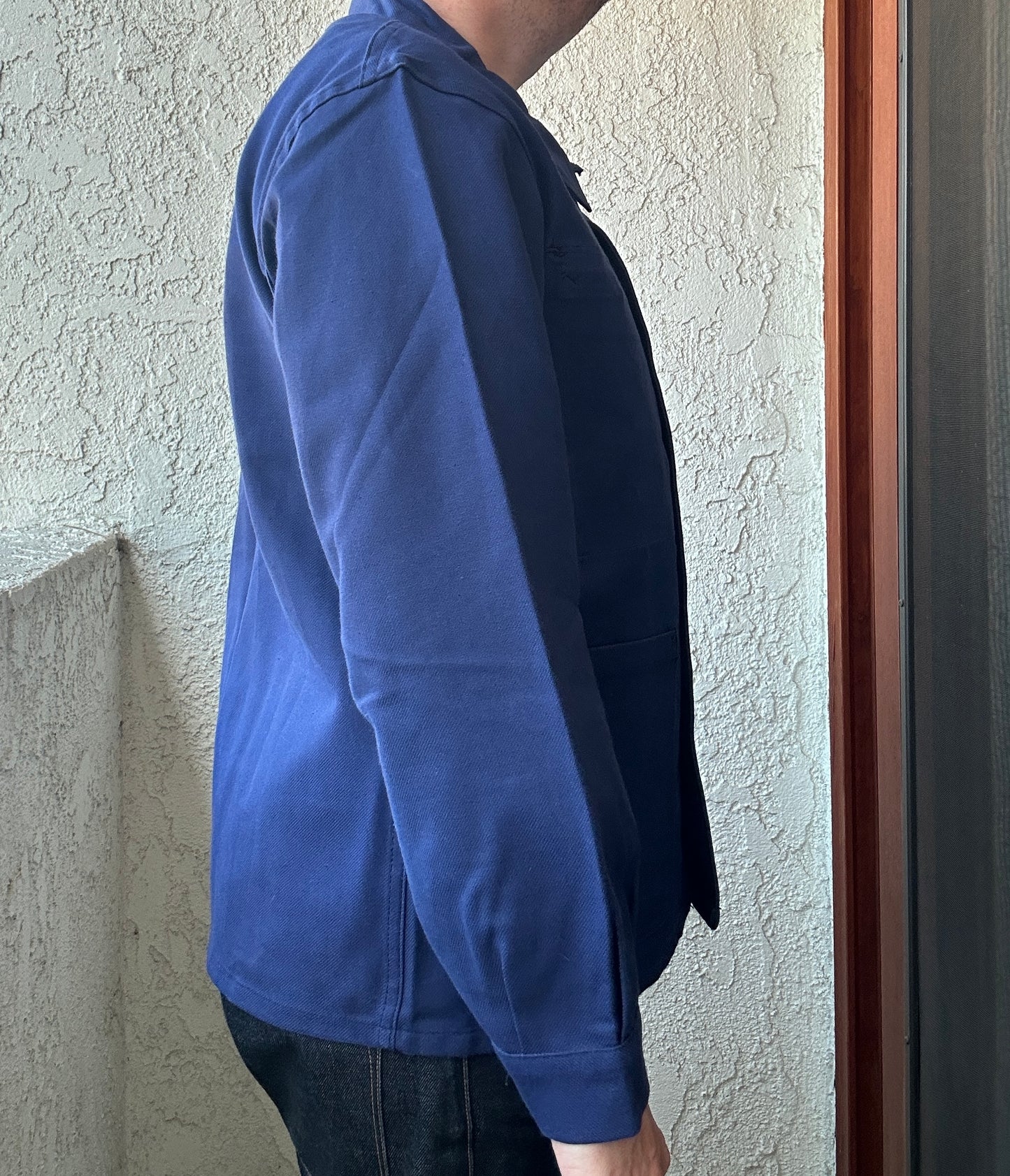 Vintage French Blue Workwear Chore Jacket