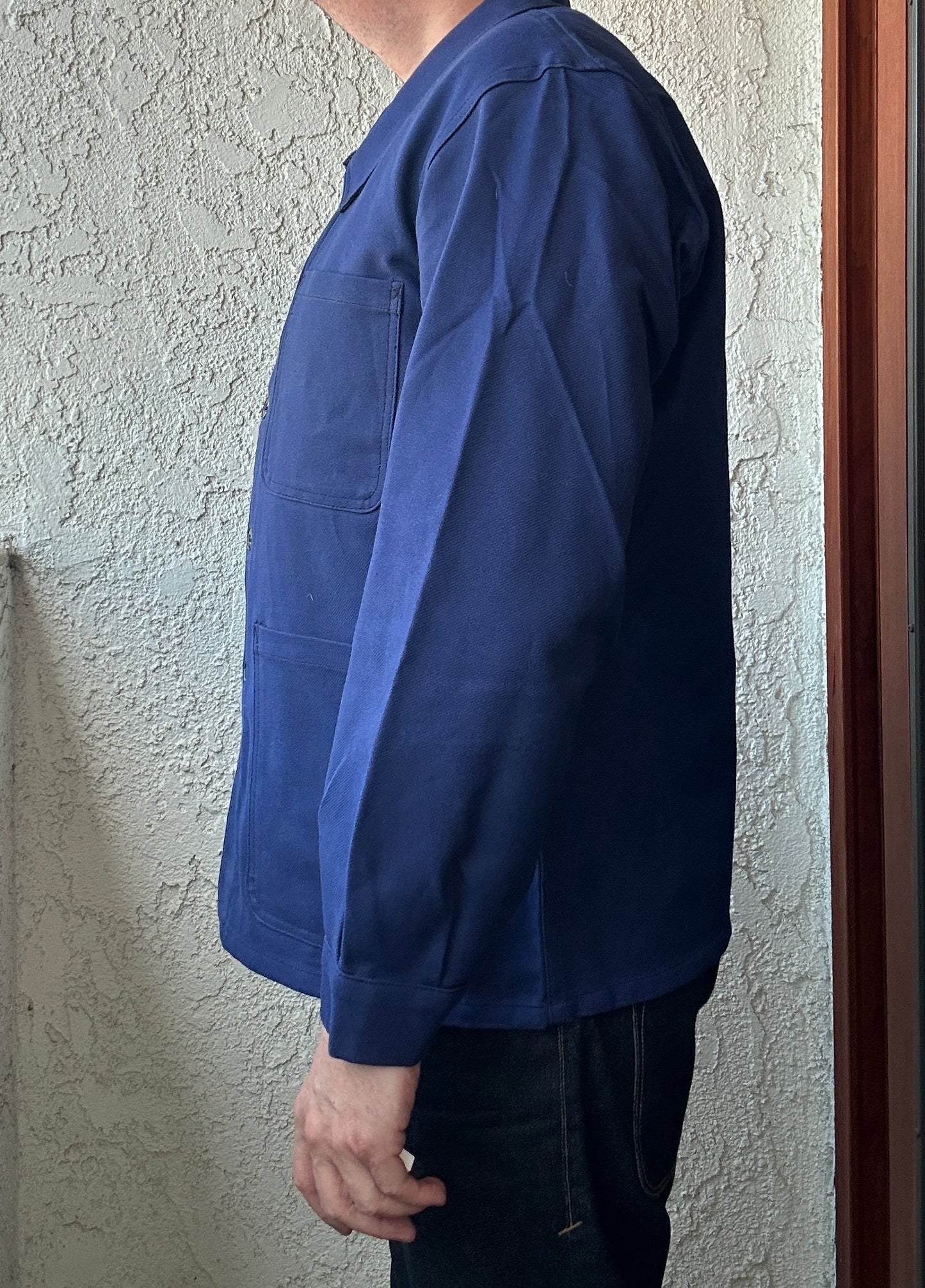 Vintage French Blue Workwear Chore Jacket