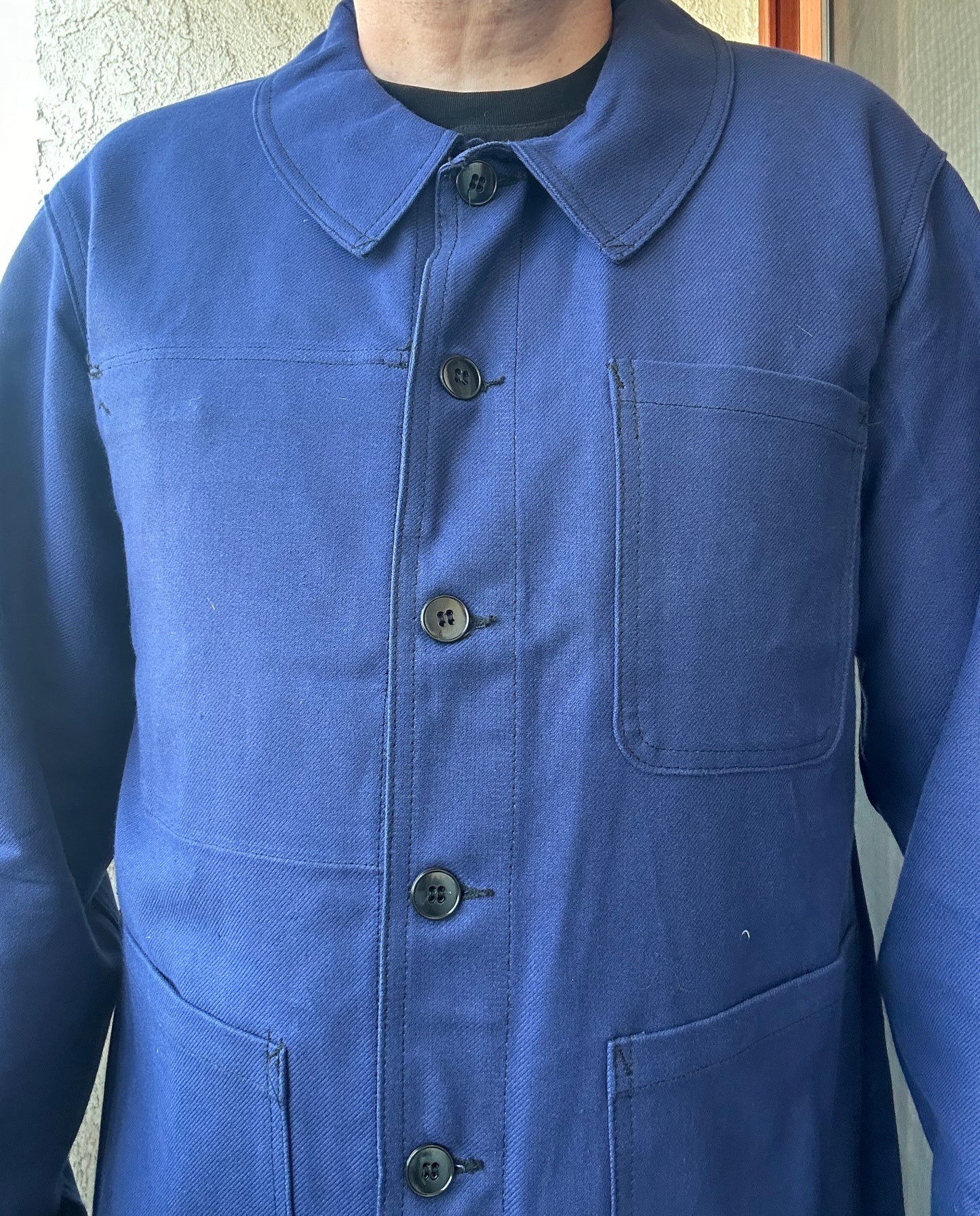 Vintage French Blue Workwear Chore Jacket