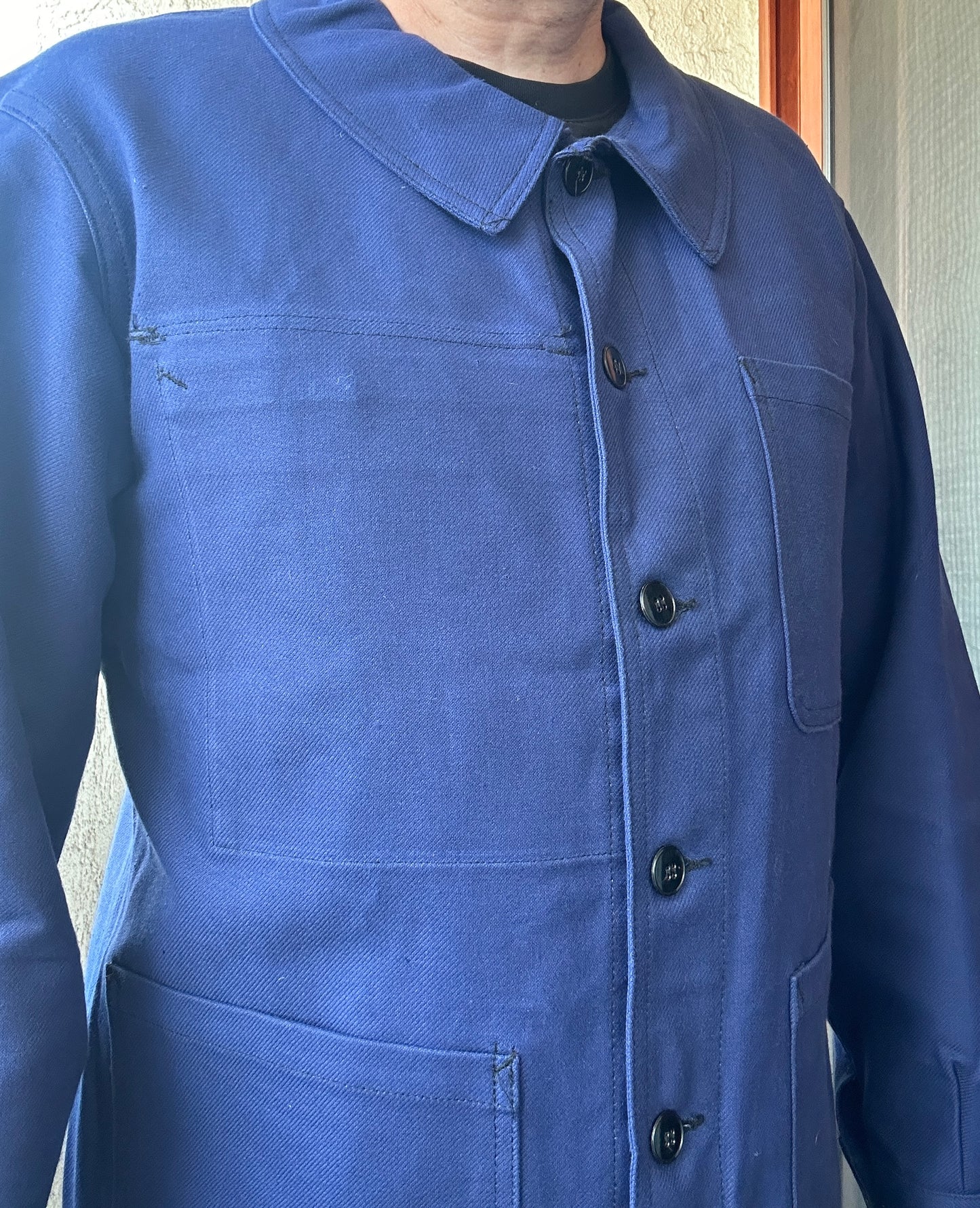 Vintage French Blue Workwear Chore Jacket