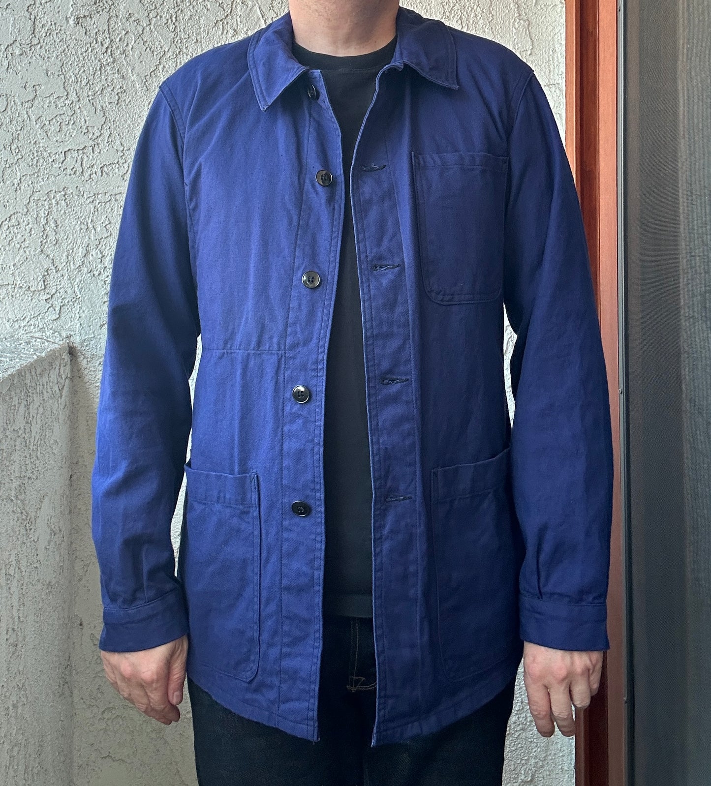 Vintage French Blue Workwear Chore Jacket