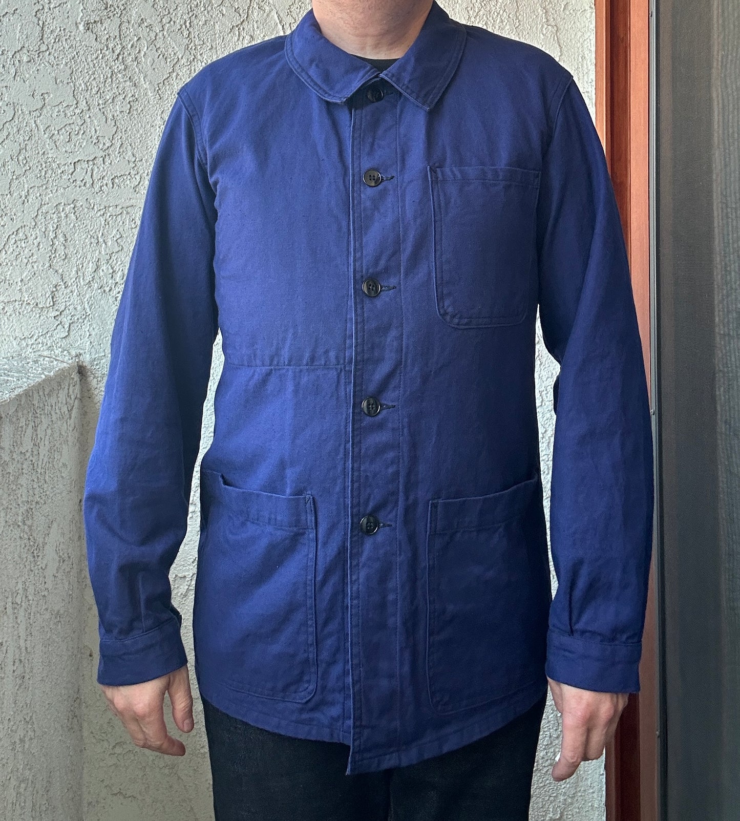 Vintage French Blue Workwear Chore Jacket