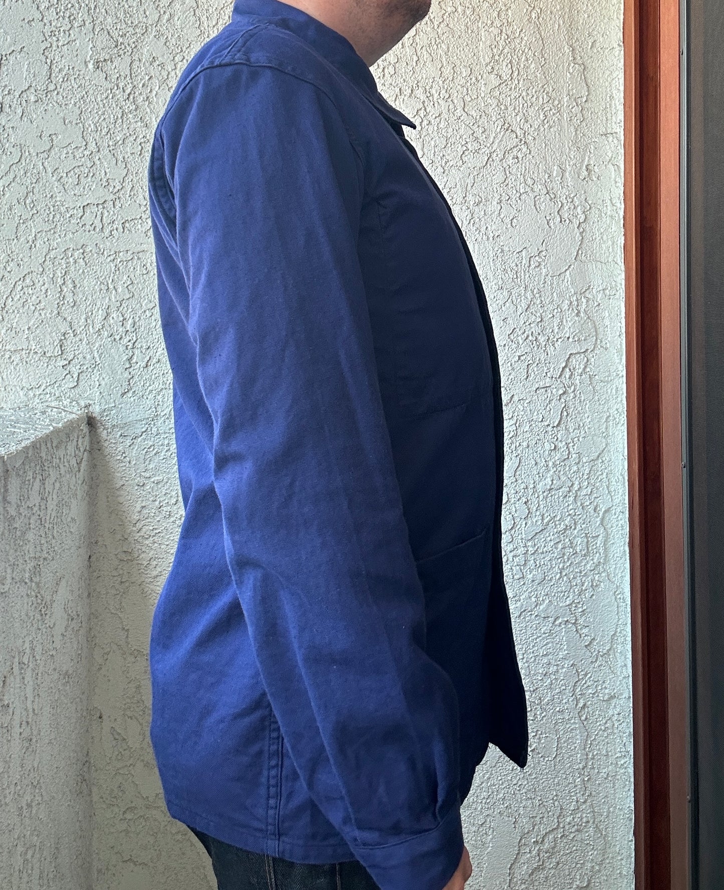 Vintage French Blue Workwear Chore Jacket