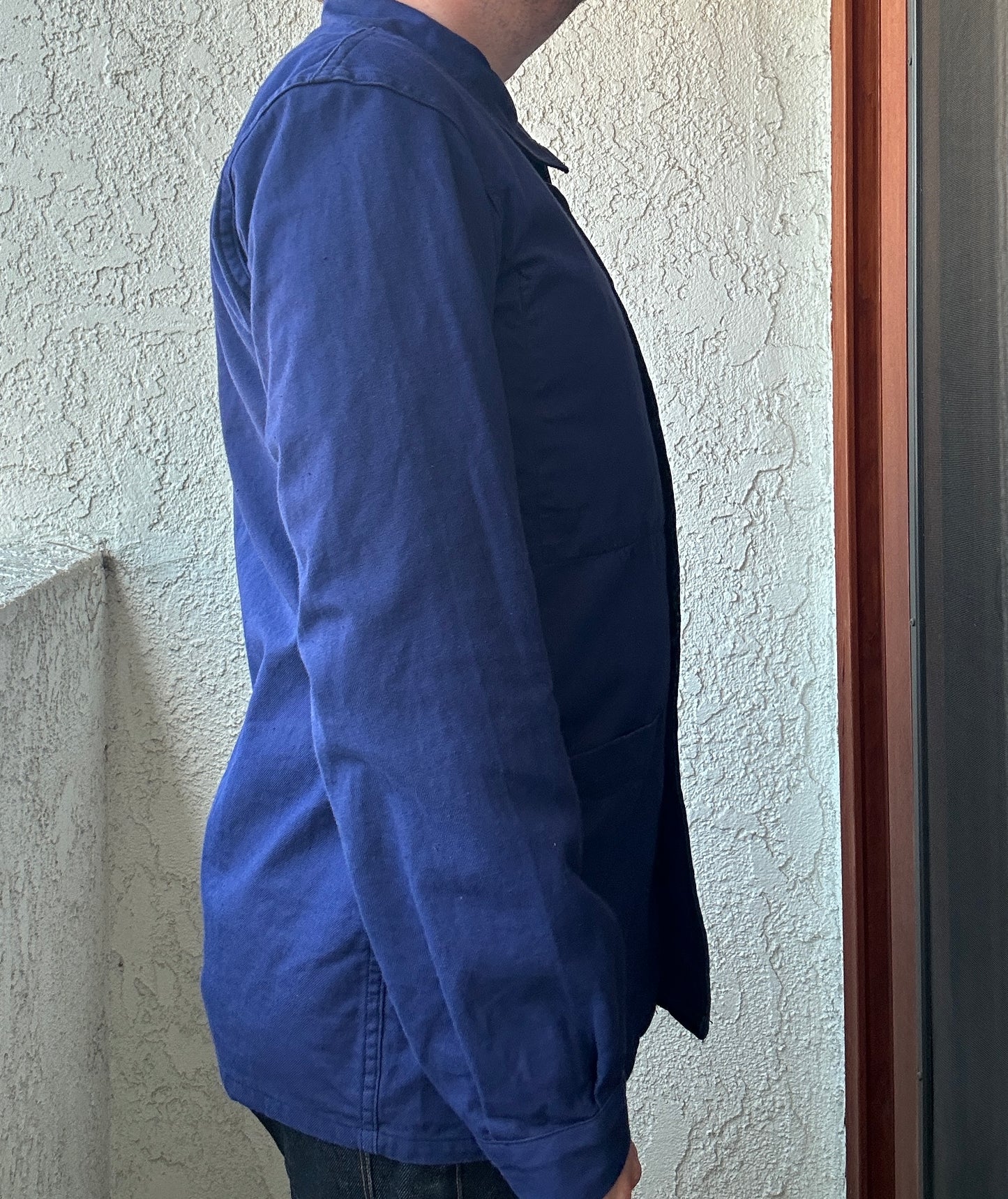 Vintage French Blue Workwear Chore Jacket