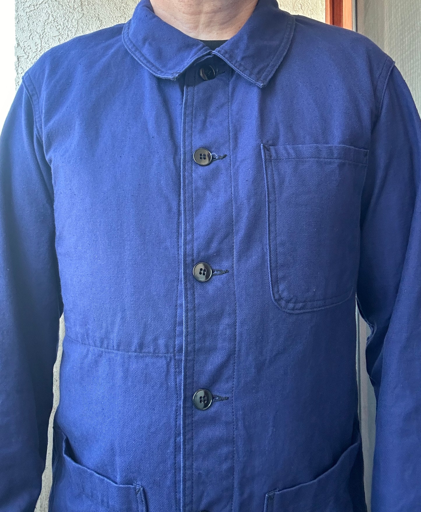 Vintage French Blue Workwear Chore Jacket