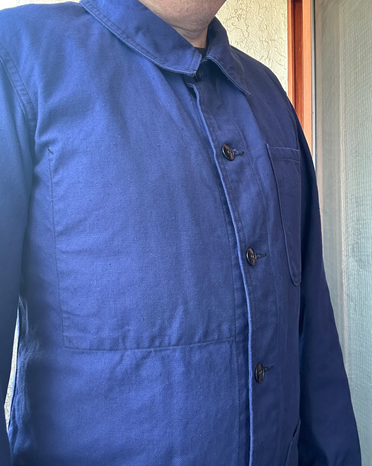 Vintage French Blue Workwear Chore Jacket