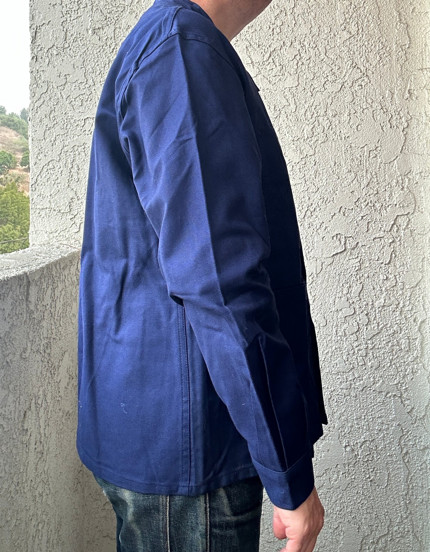 Vintage French Blue Workwear Chore Jacket