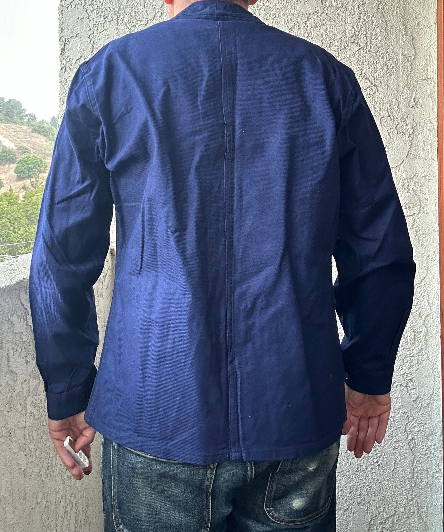 Vintage French Blue Workwear Chore Jacket