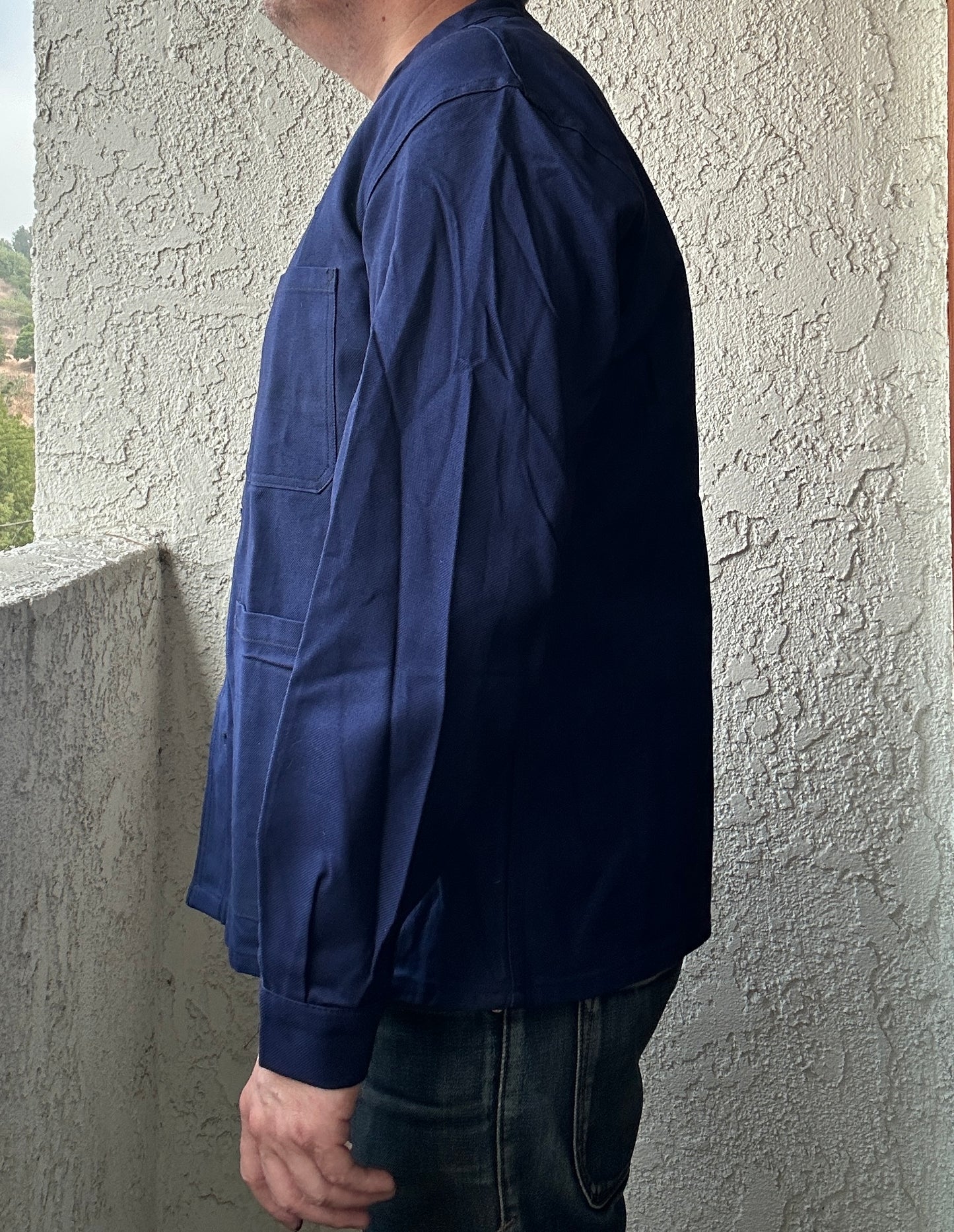 Vintage French Blue Workwear Chore Jacket