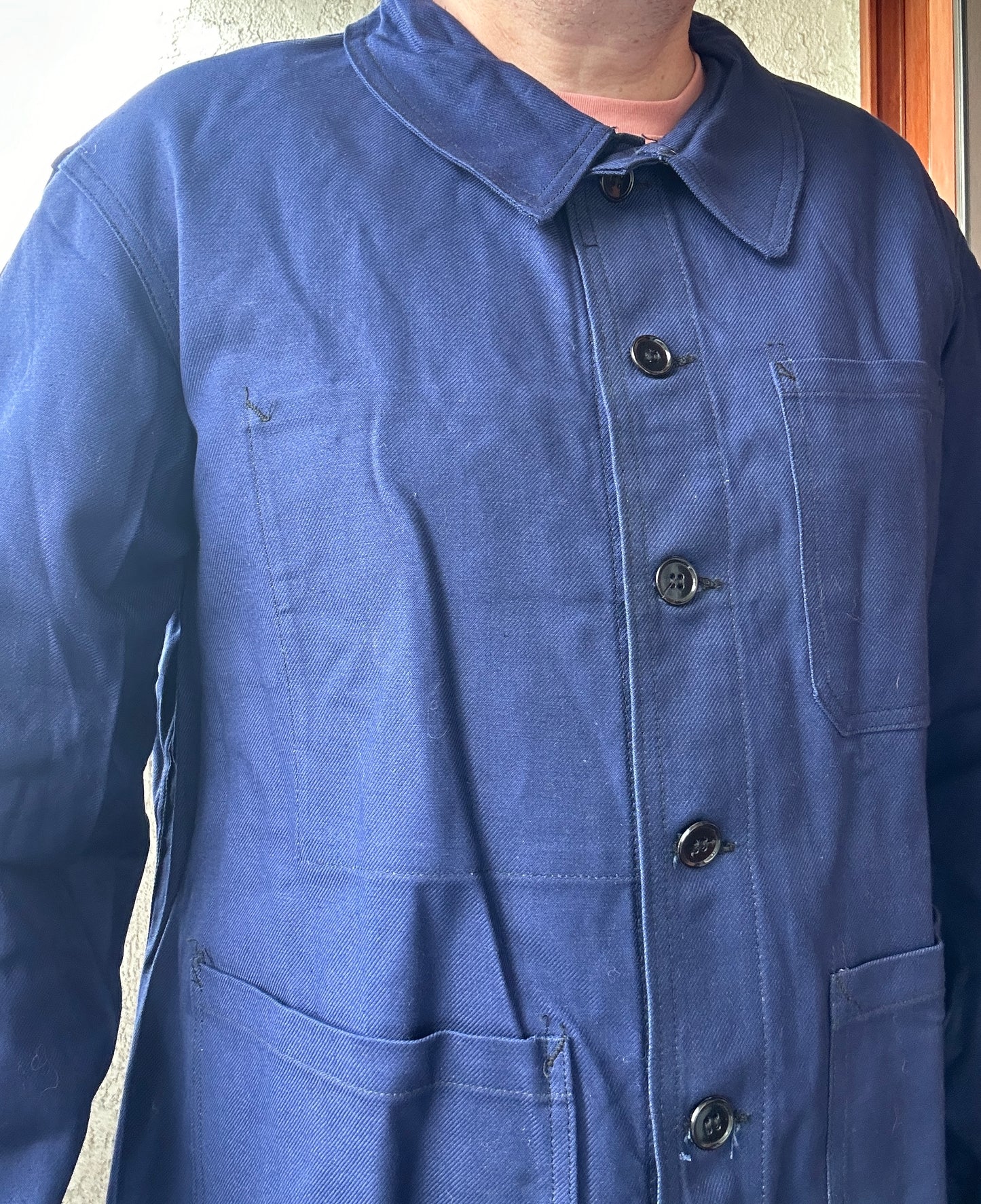 Vintage French Blue Workwear Chore Jacket