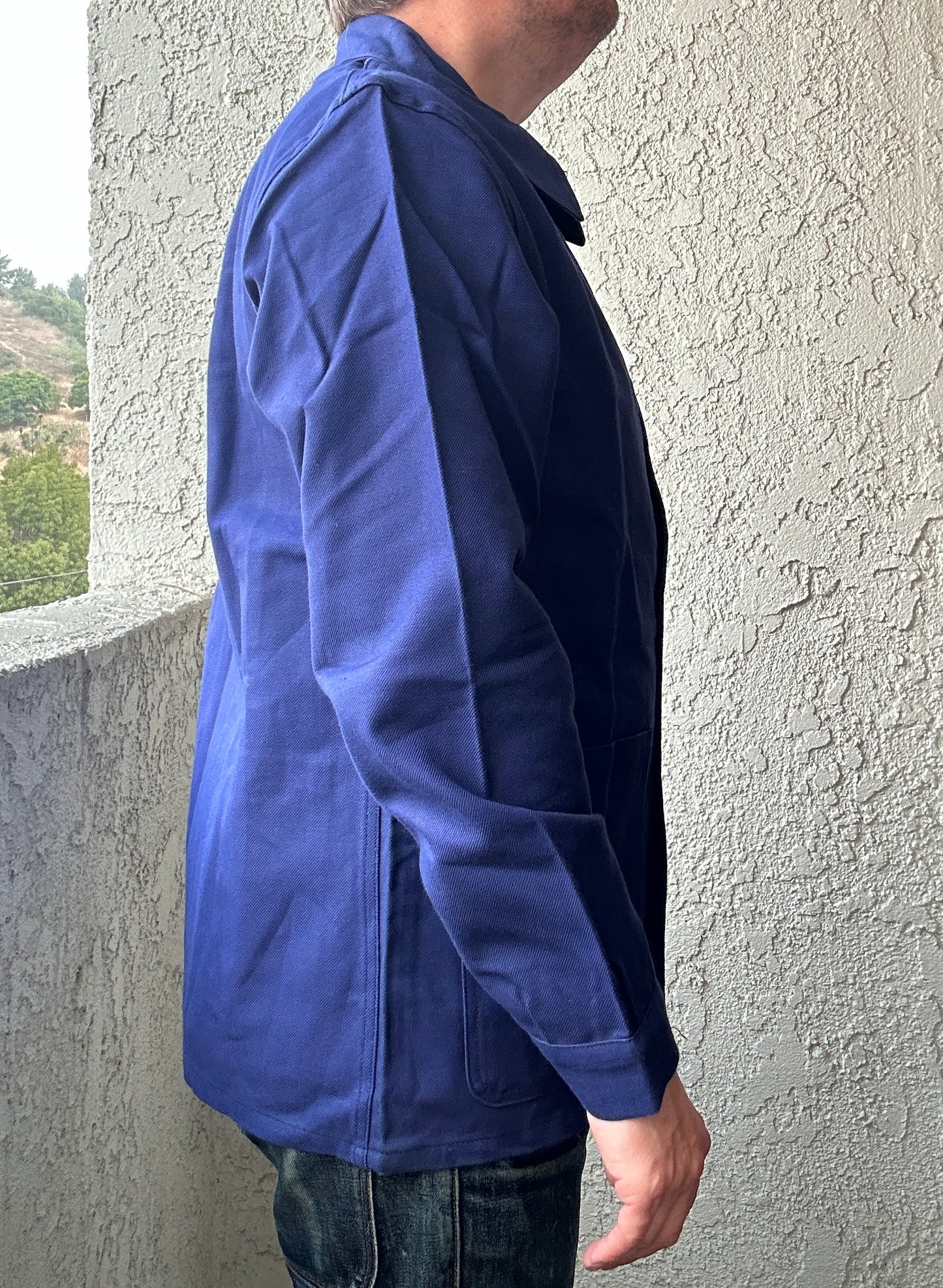 Vintage French Blue Workwear Chore Jacket