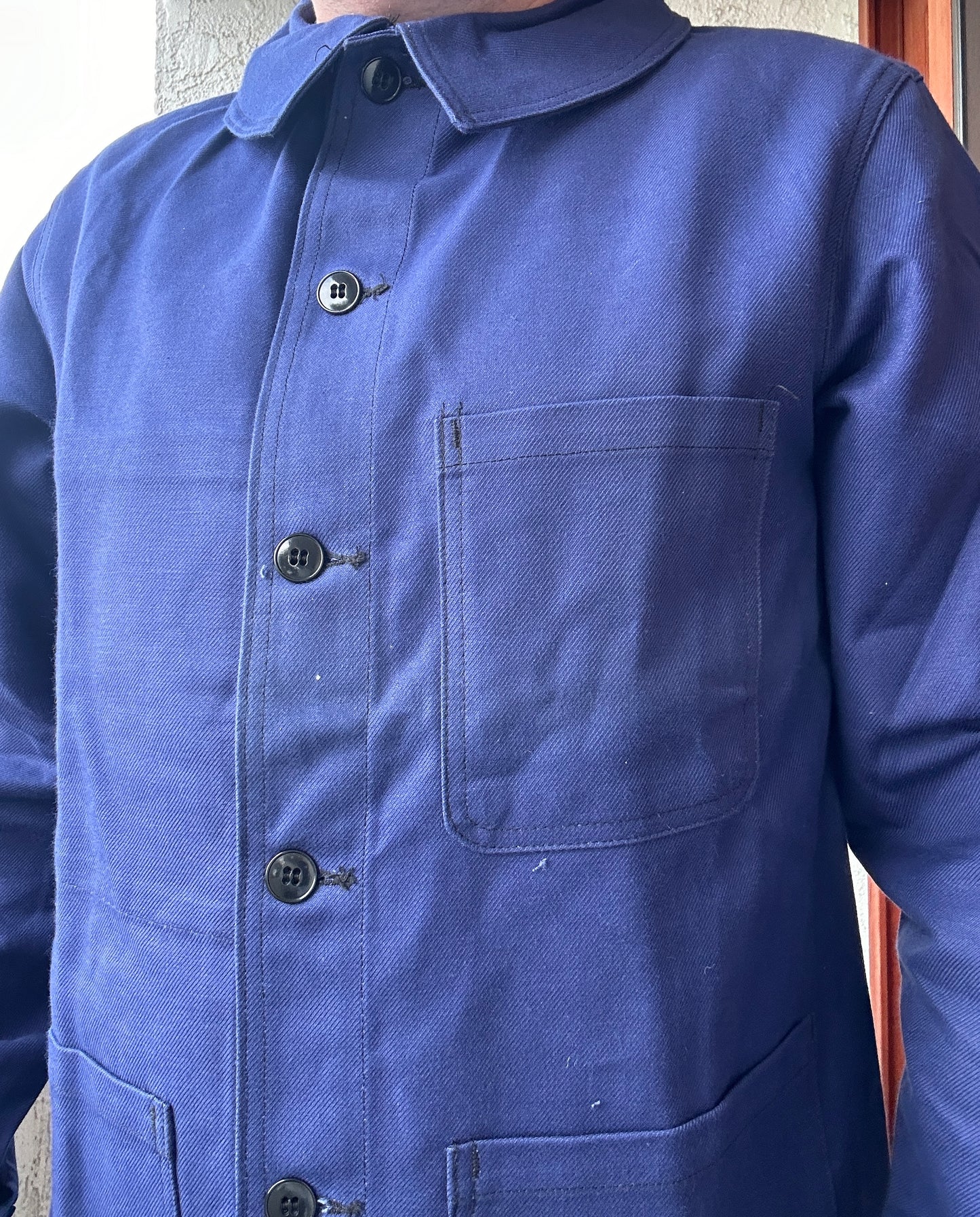 Vintage French Blue Workwear Chore Jacket