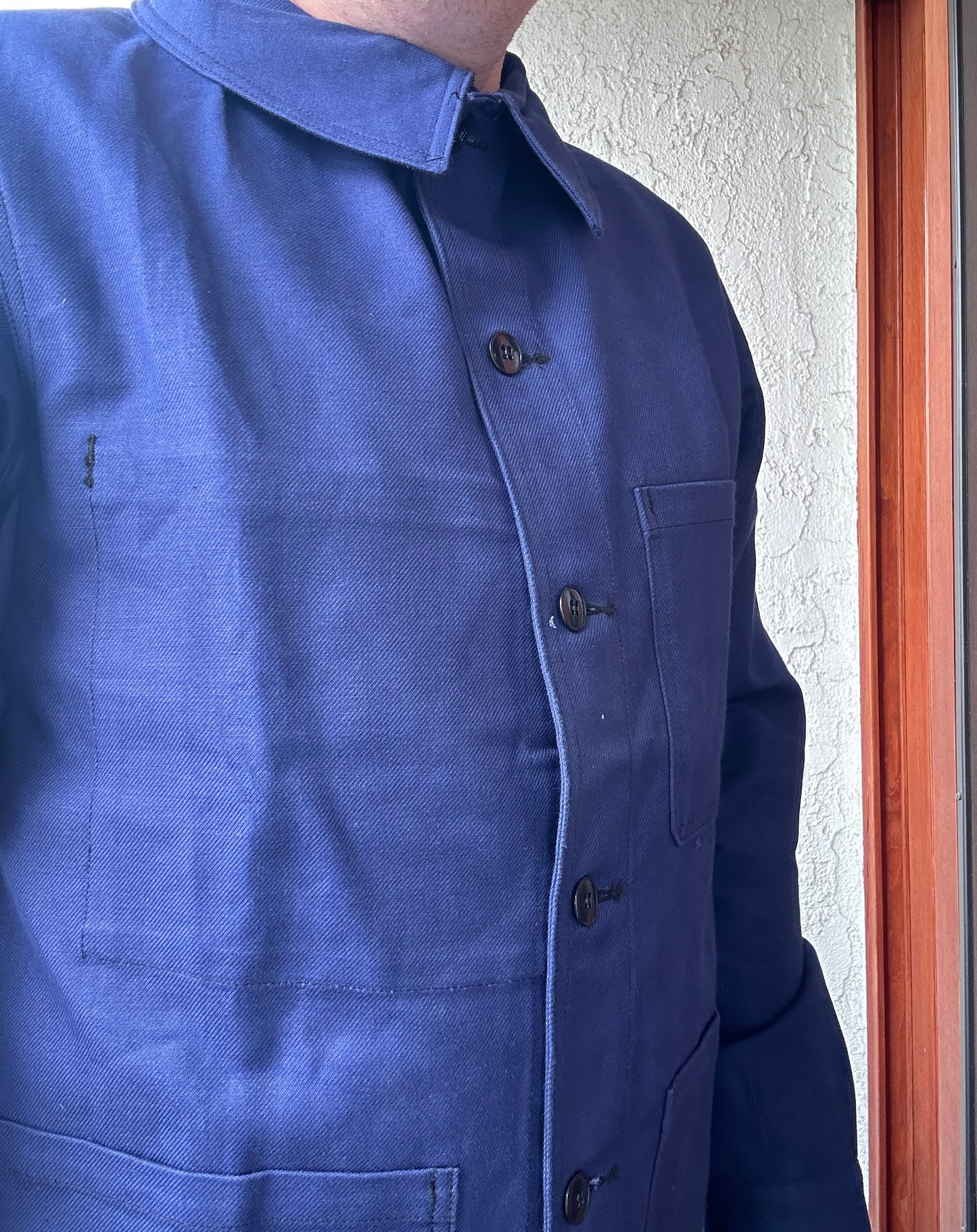 Vintage French Blue Workwear Chore Jacket