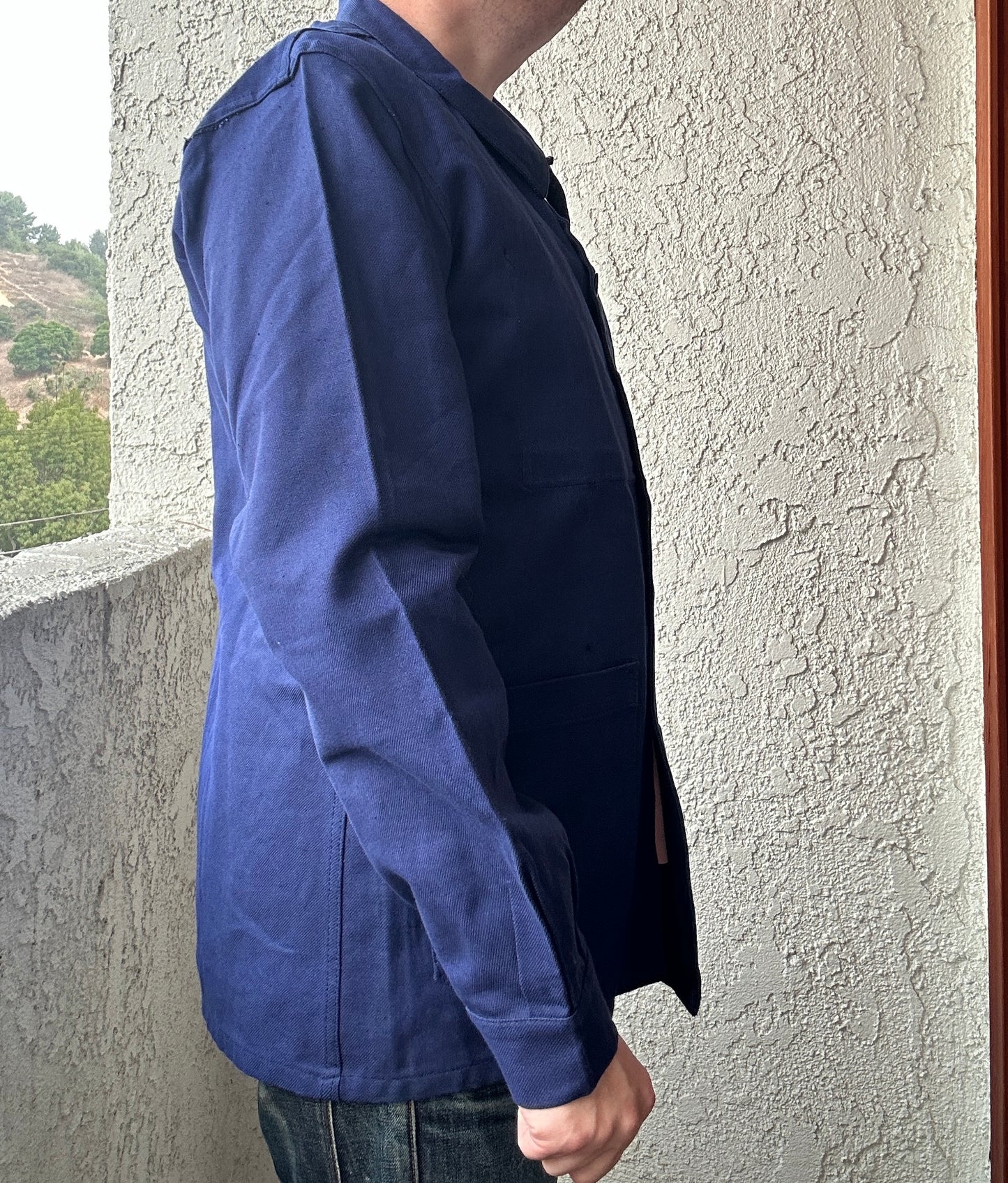 Vintage French Blue Workwear Chore Jacket