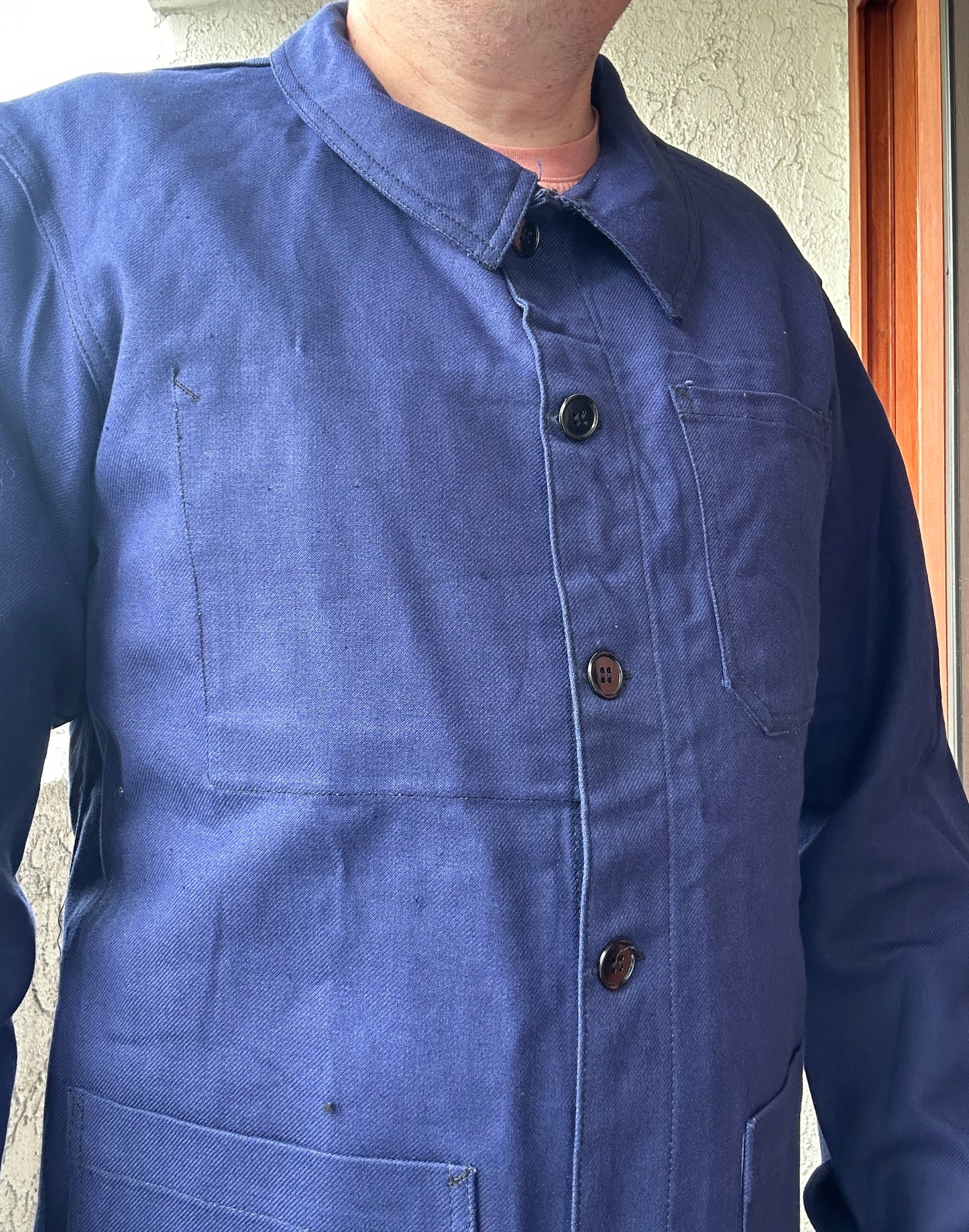 Vintage French Blue Workwear Chore Jacket