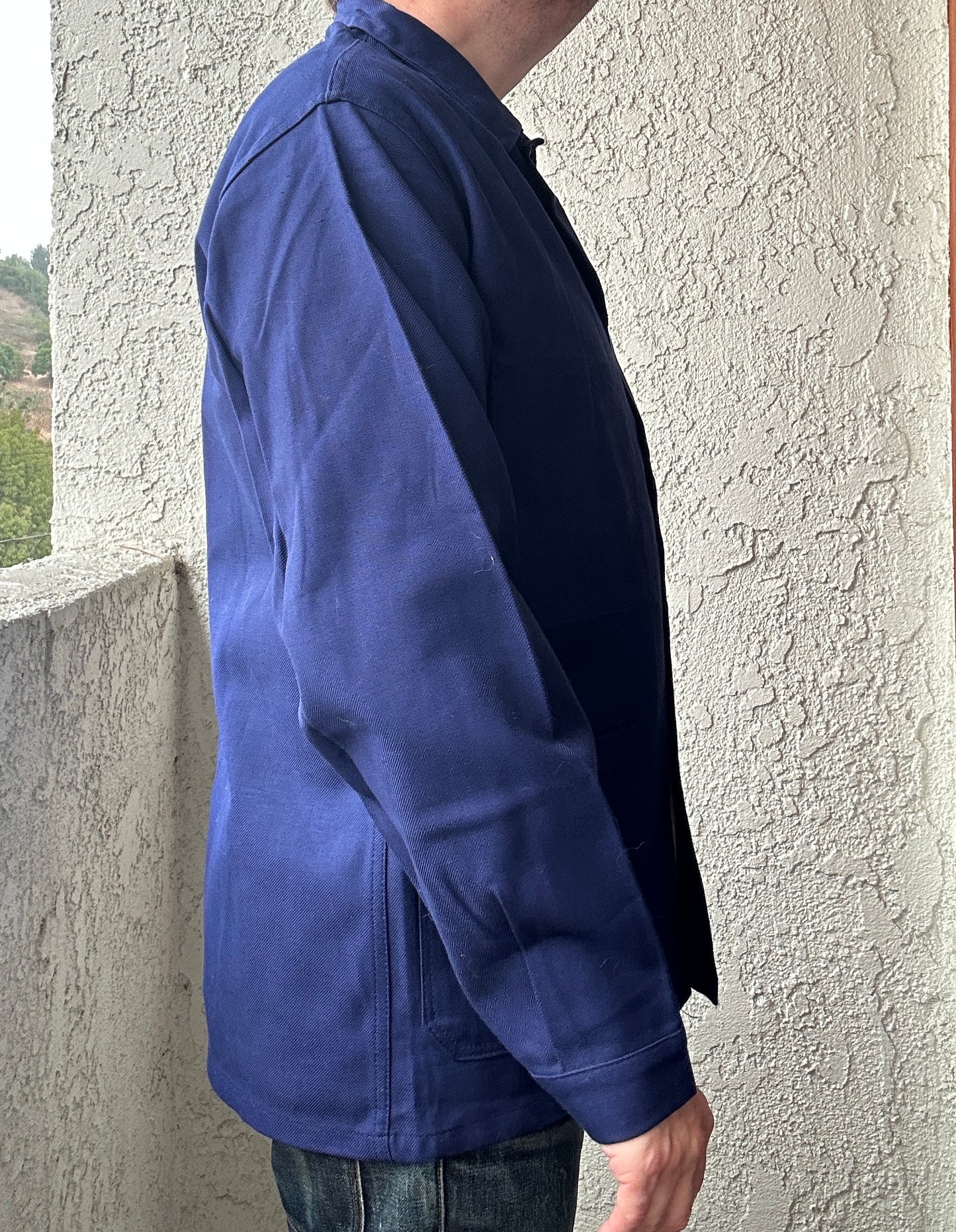 Vintage French Blue Workwear Chore Jacket