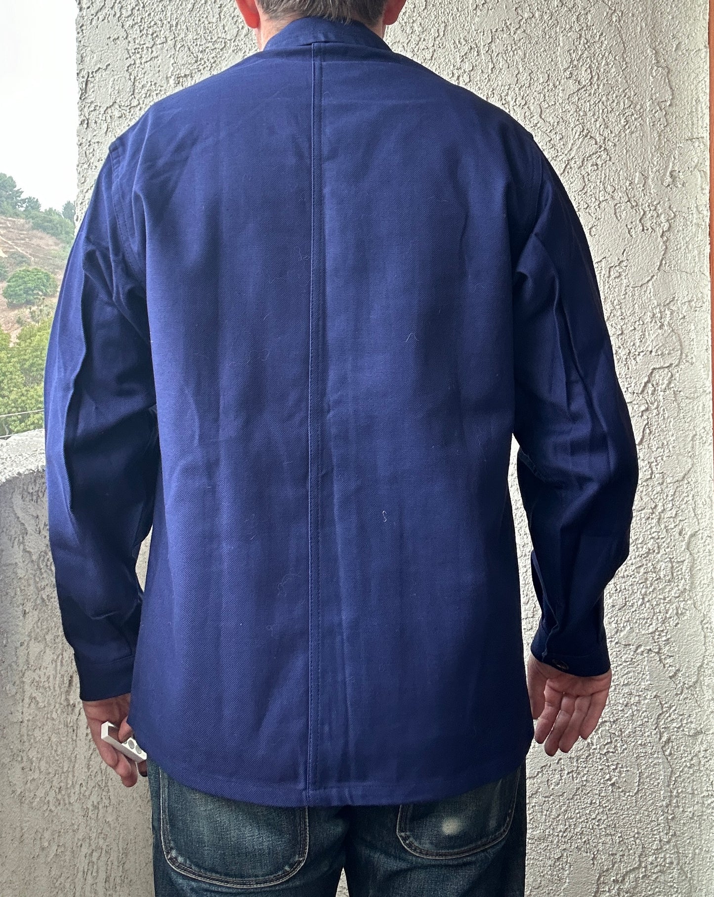 Vintage French Blue Workwear Chore Jacket