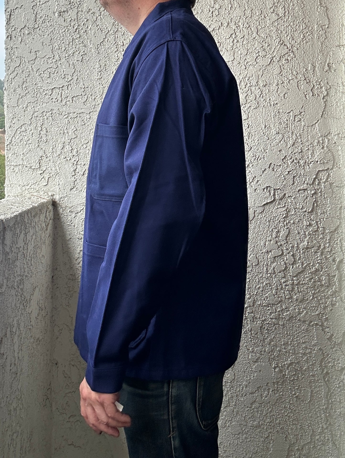 Vintage French Blue Workwear Chore Jacket