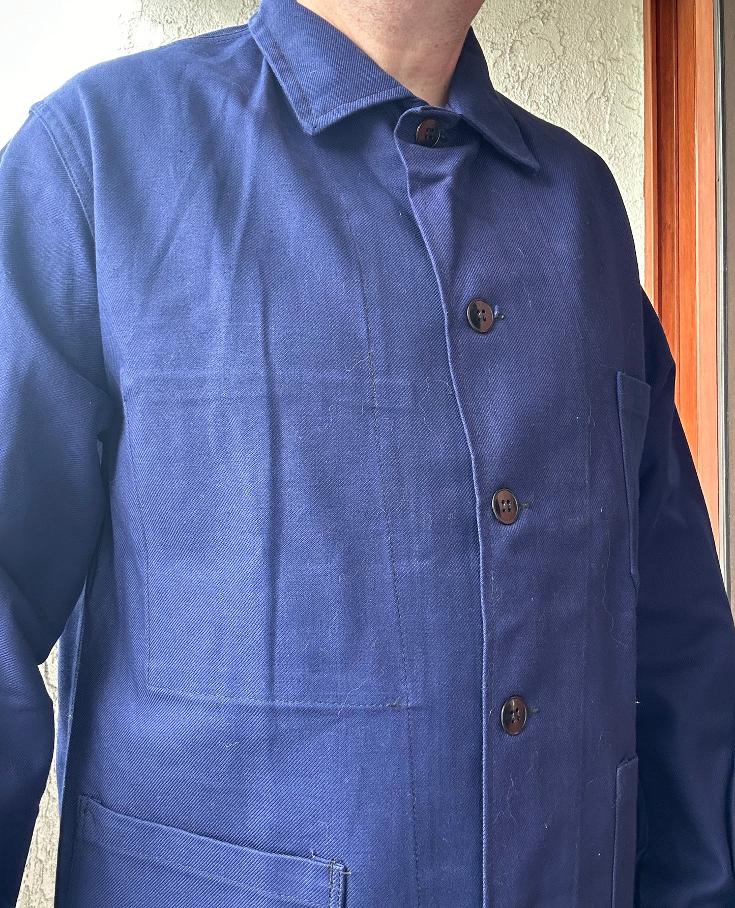 Vintage French Blue Workwear Chore Jacket