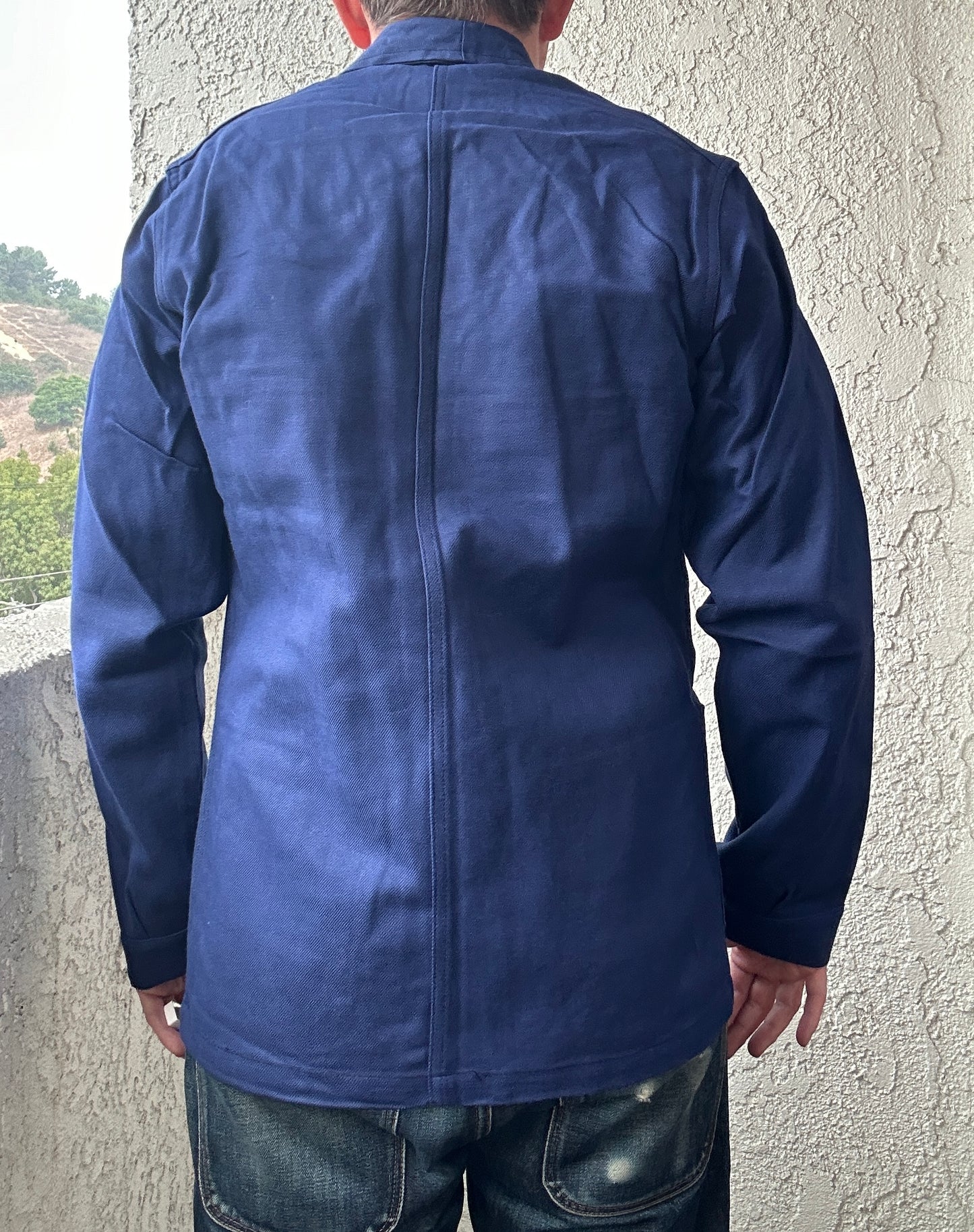 Vintage French Blue Workwear Chore Jacket