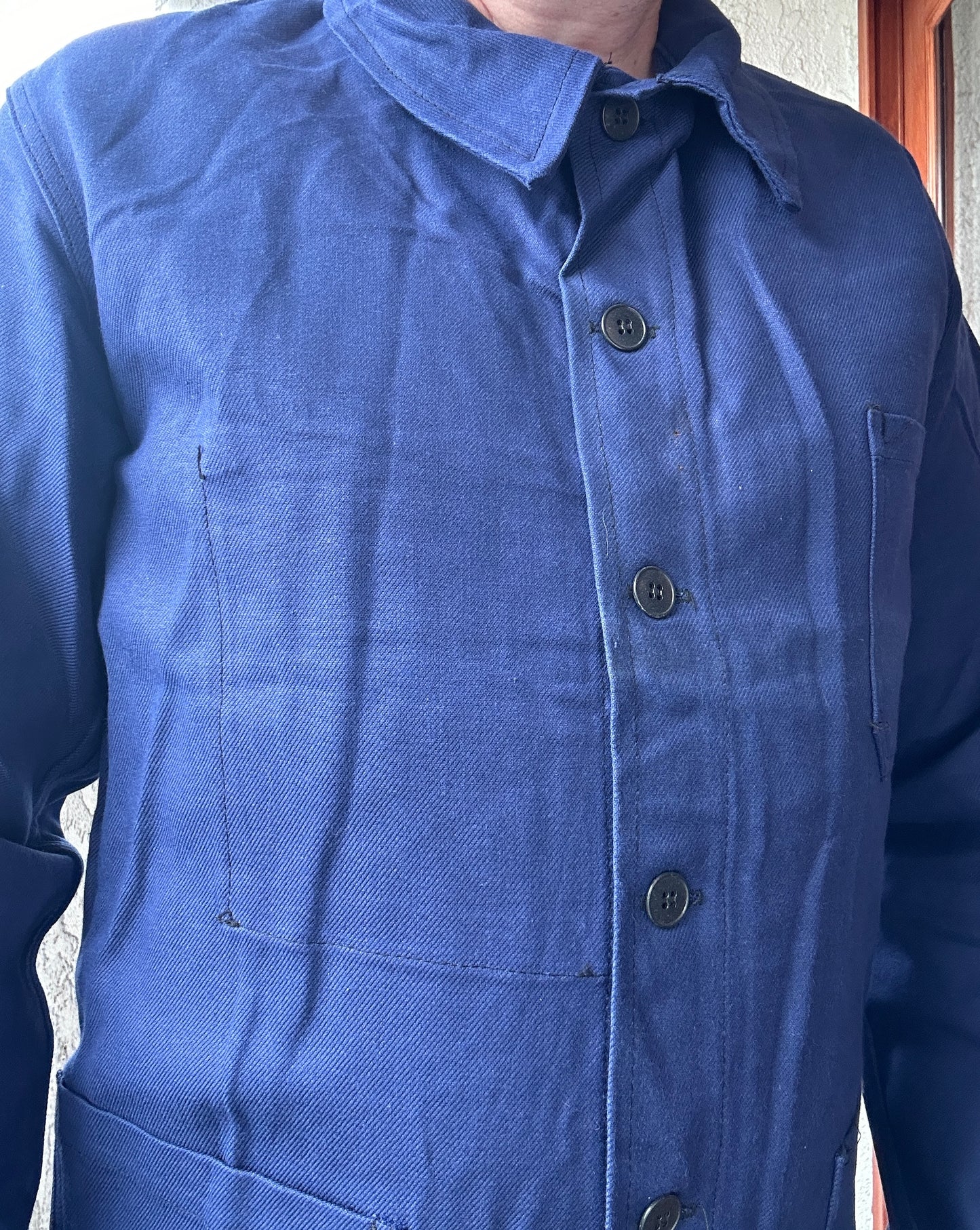 Vintage French Blue Workwear Chore Jacket