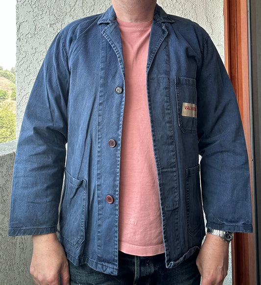 Vintage French Blue Workwear Chore Jacket