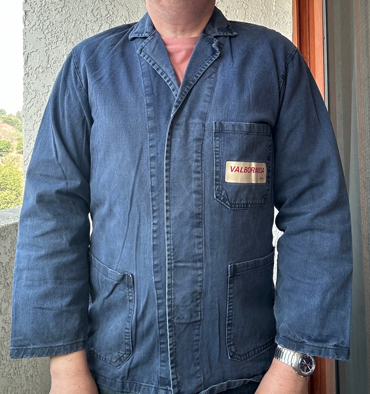 Vintage French Blue Workwear Chore Jacket