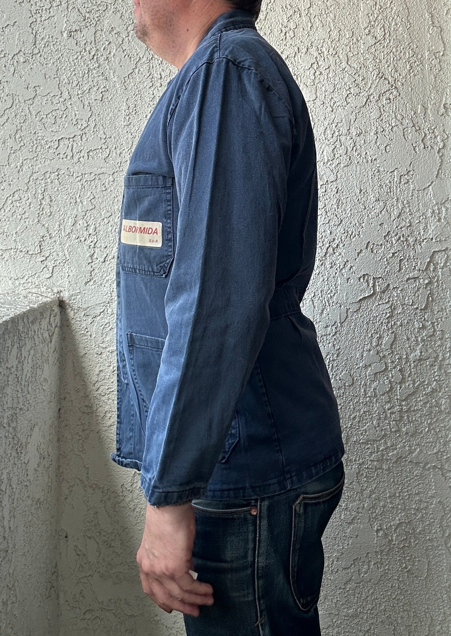 Vintage French Blue Workwear Chore Jacket