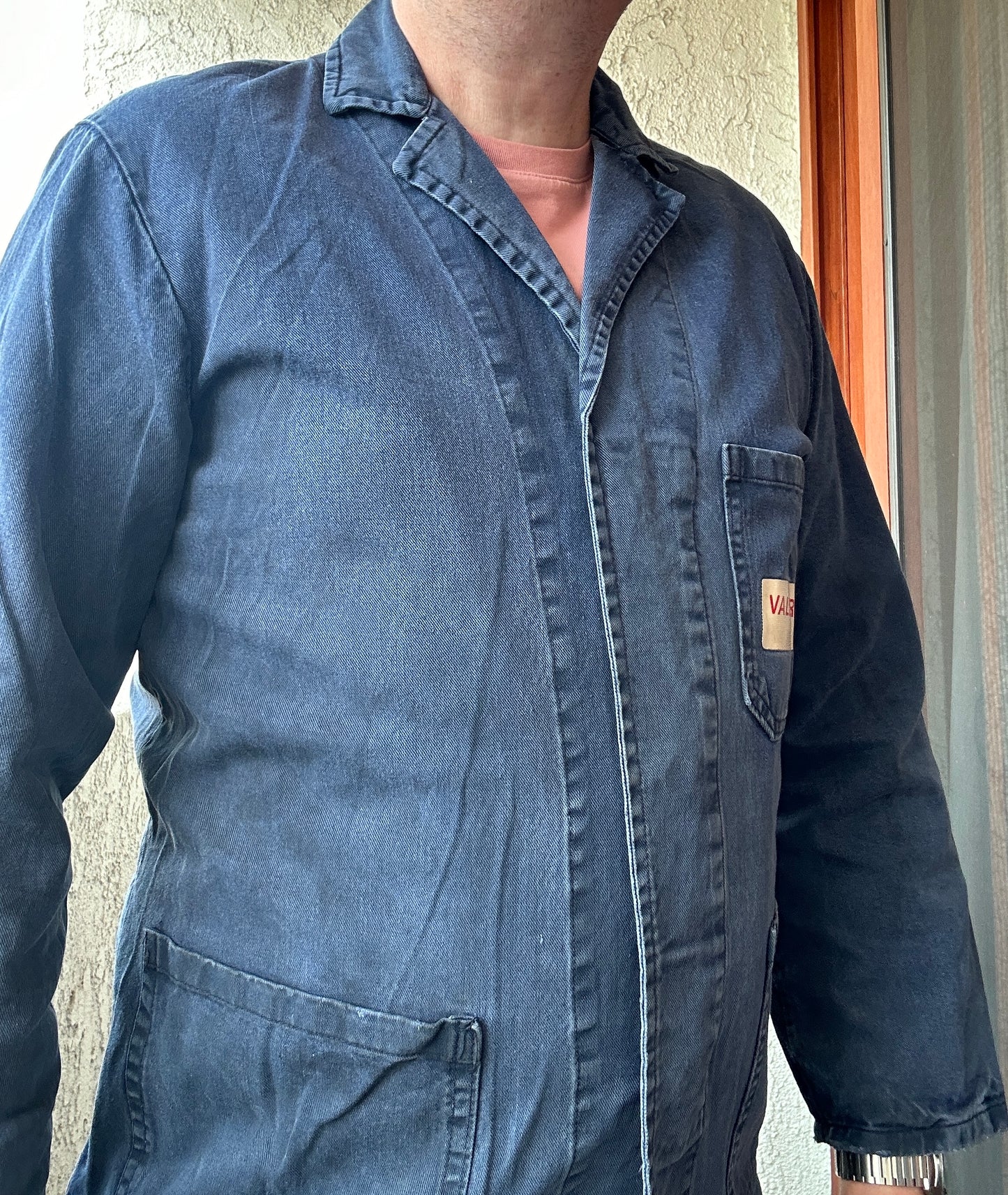 Vintage French Blue Workwear Chore Jacket