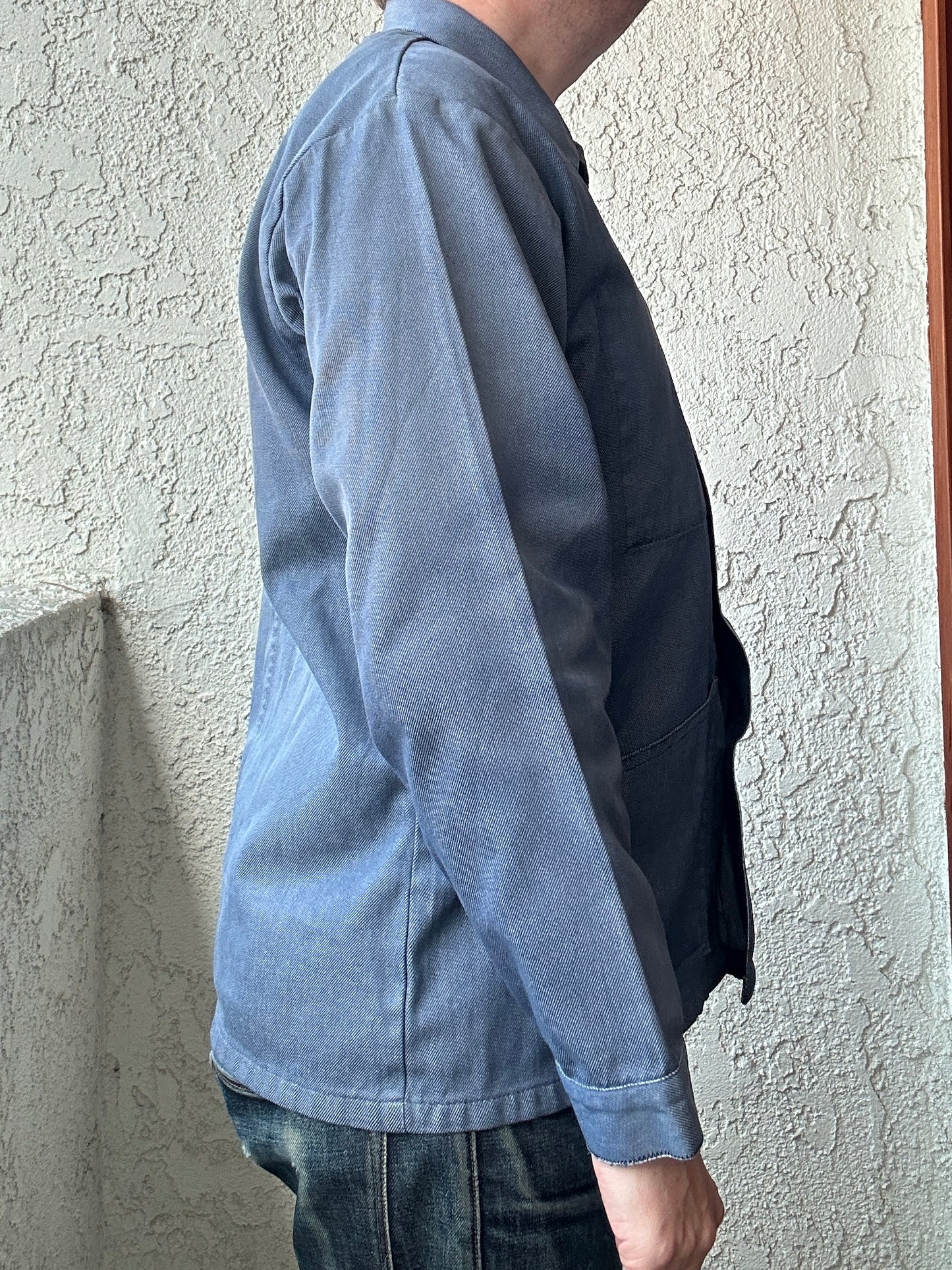 Vintage French Blue Workwear Chore Jacket