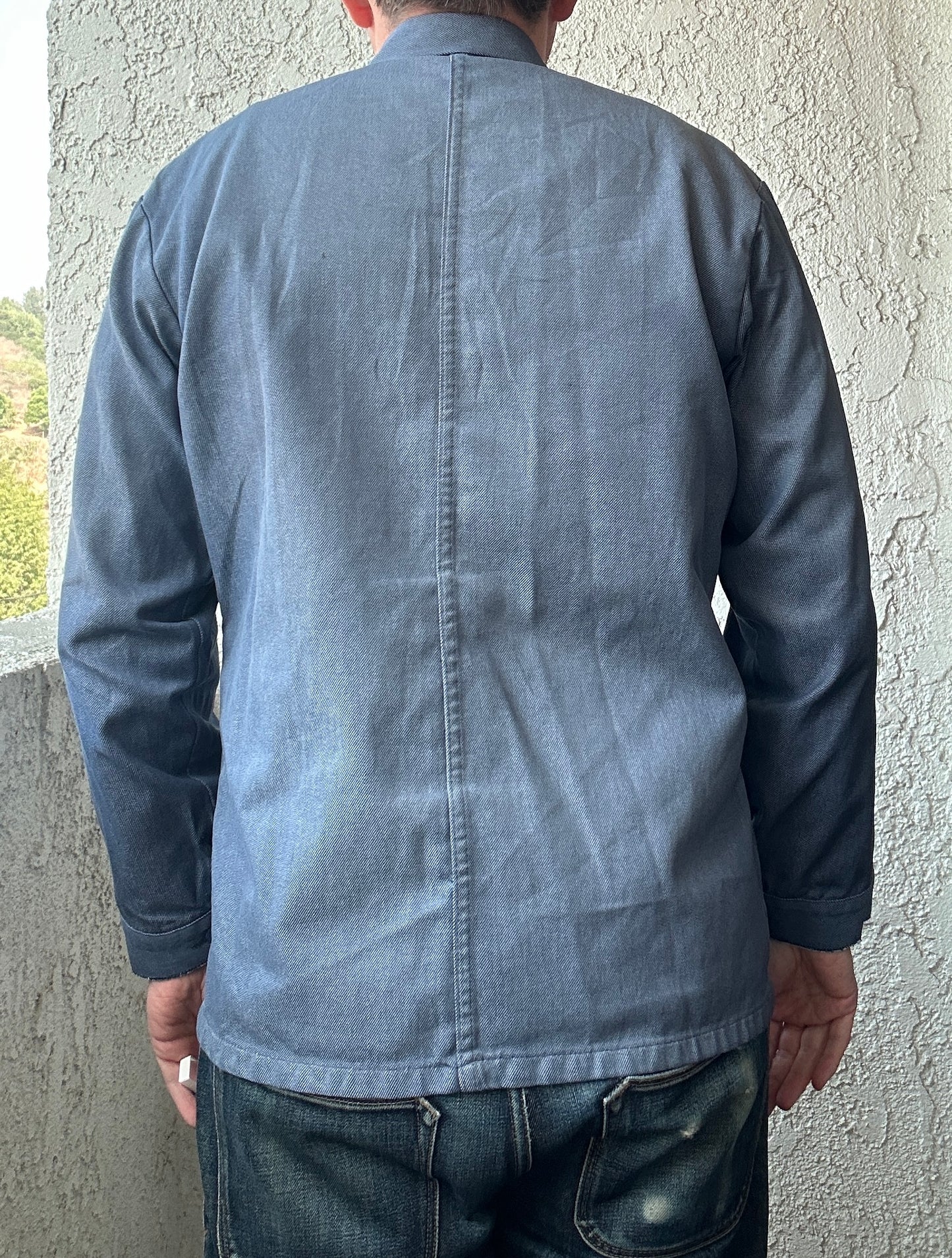 Vintage French Blue Workwear Chore Jacket