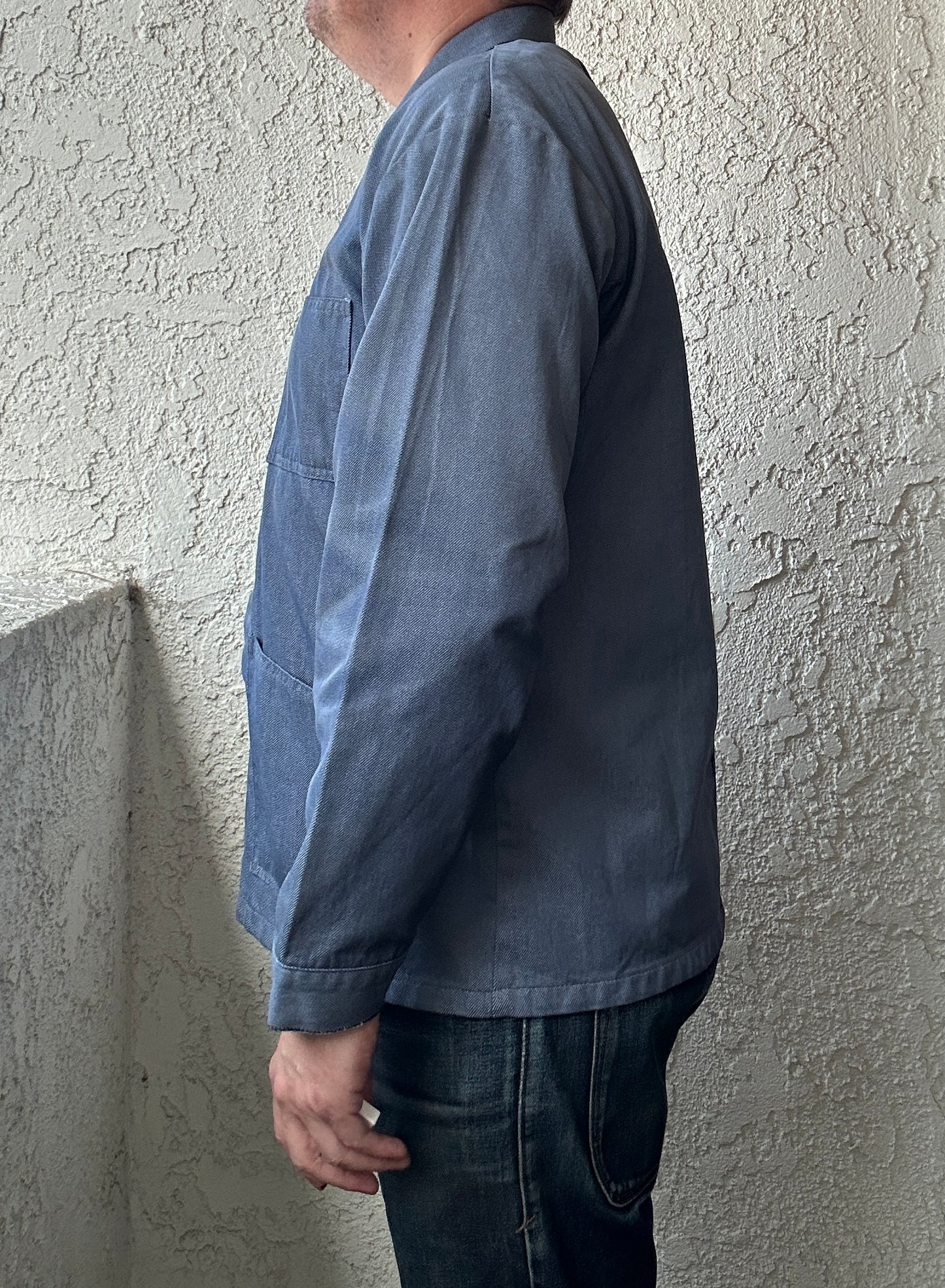 Vintage French Blue Workwear Chore Jacket