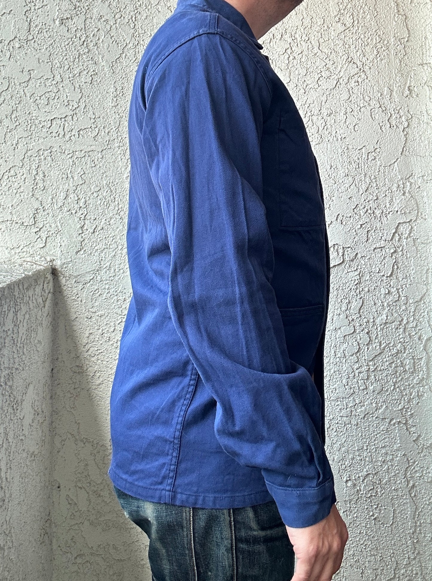 Vintage French Blue Workwear Chore Jacket