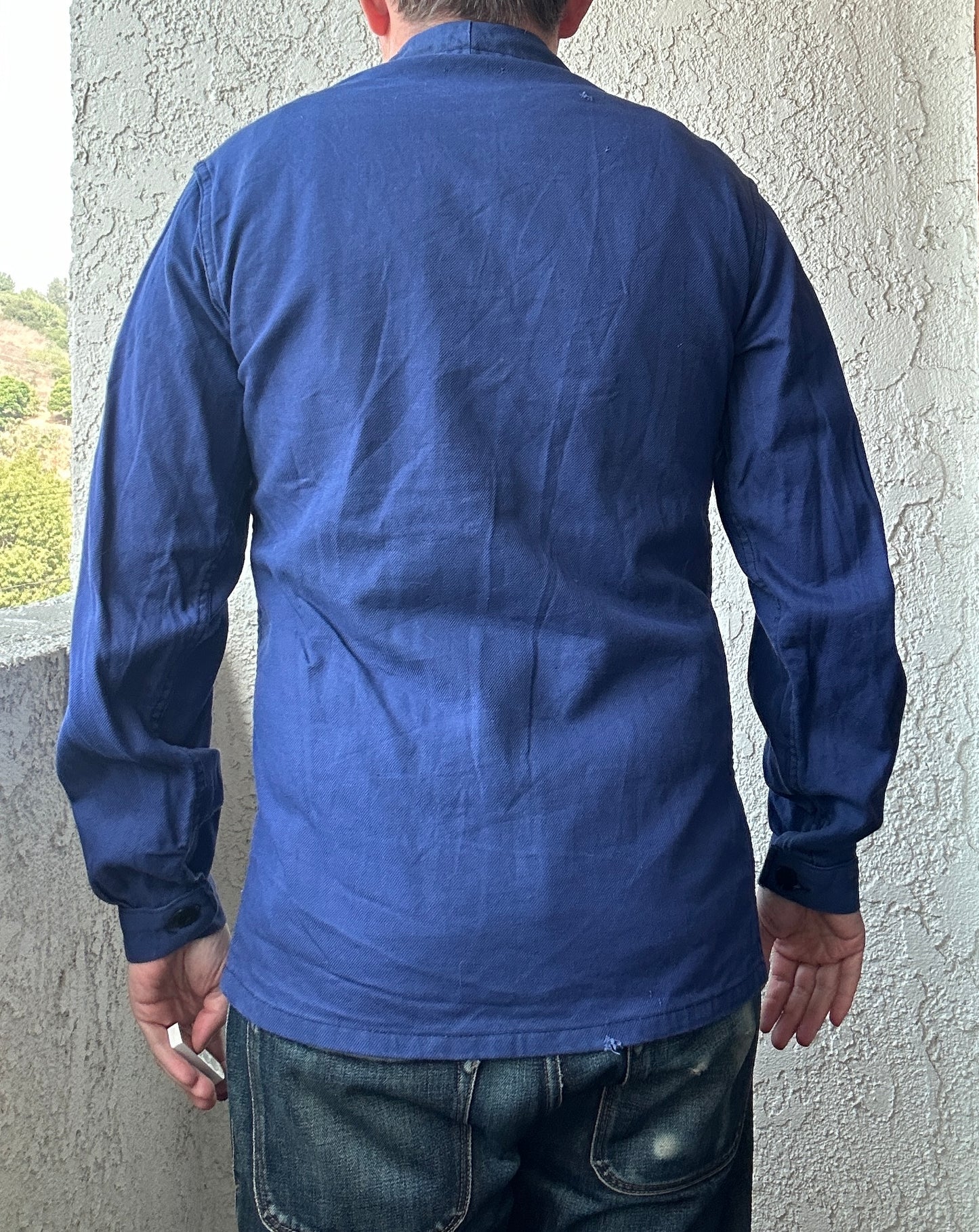 Vintage French Blue Workwear Chore Jacket