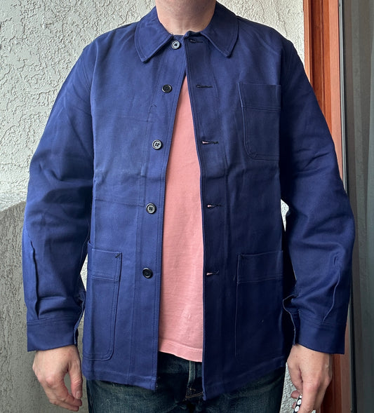 Vintage French Blue Workwear Chore Jacket