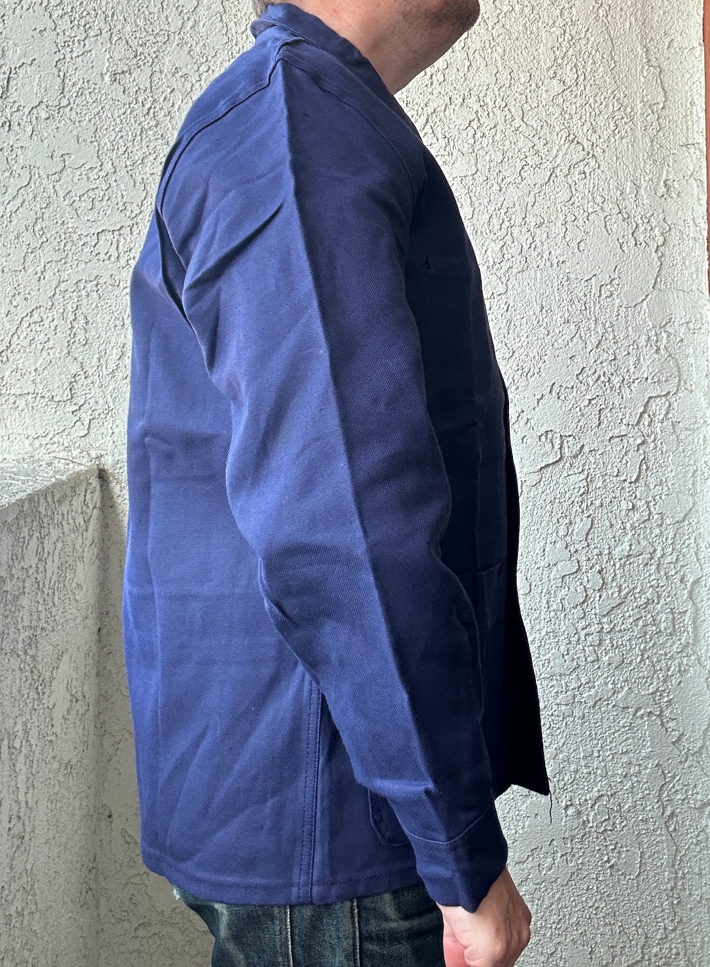 Vintage French Blue Workwear Chore Jacket