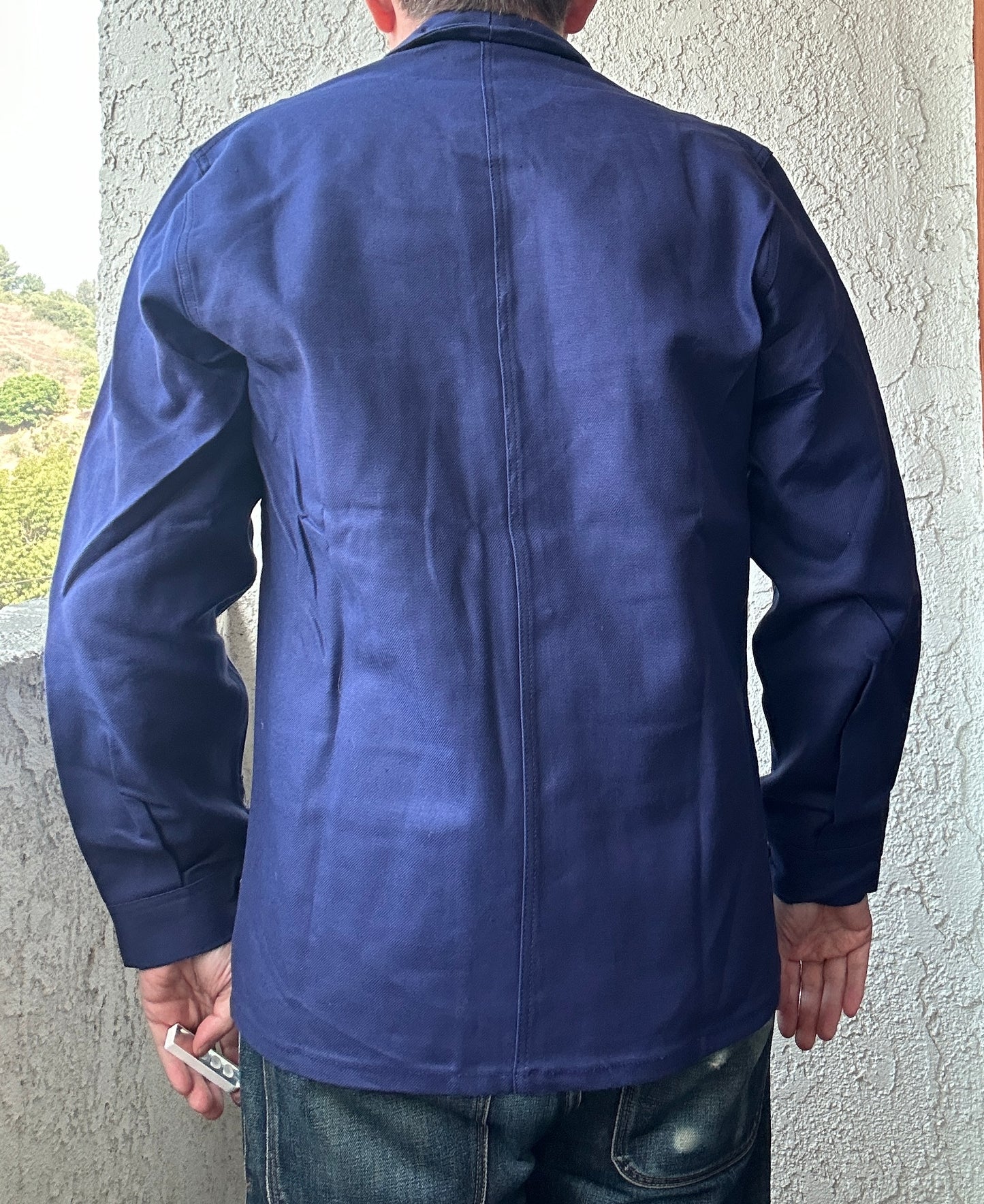 Vintage French Blue Workwear Chore Jacket