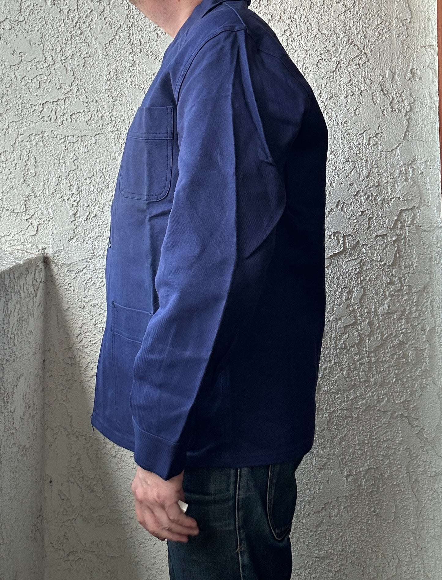 Vintage French Blue Workwear Chore Jacket