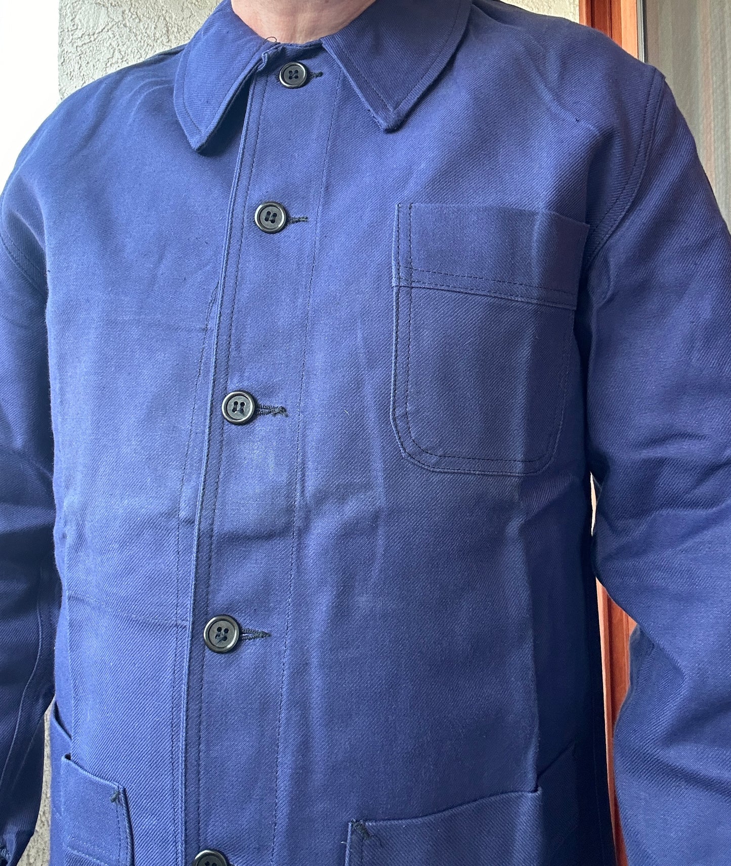 Vintage French Blue Workwear Chore Jacket