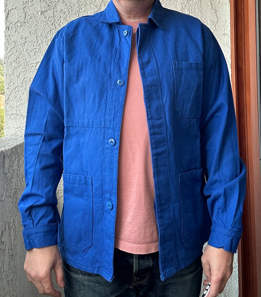 Vintage French Blue Workwear Chore Jacket