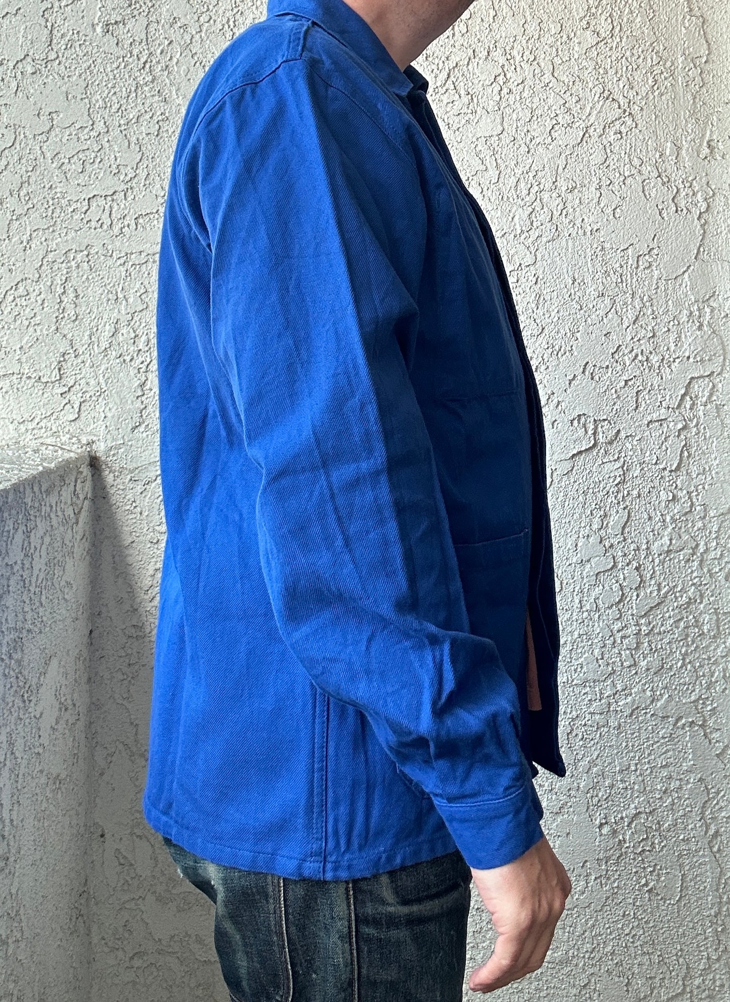 Vintage French Blue Workwear Chore Jacket