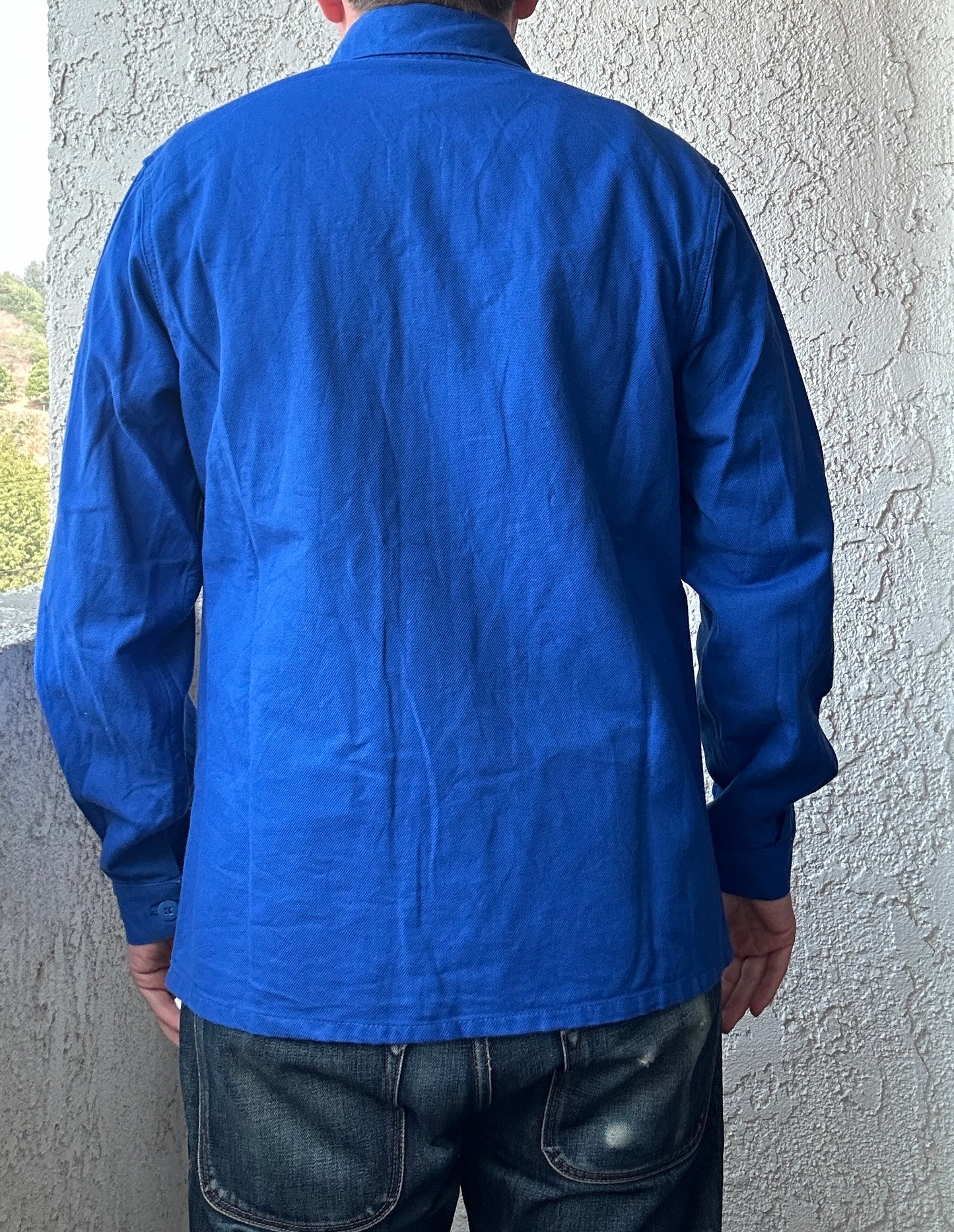 Vintage French Blue Workwear Chore Jacket