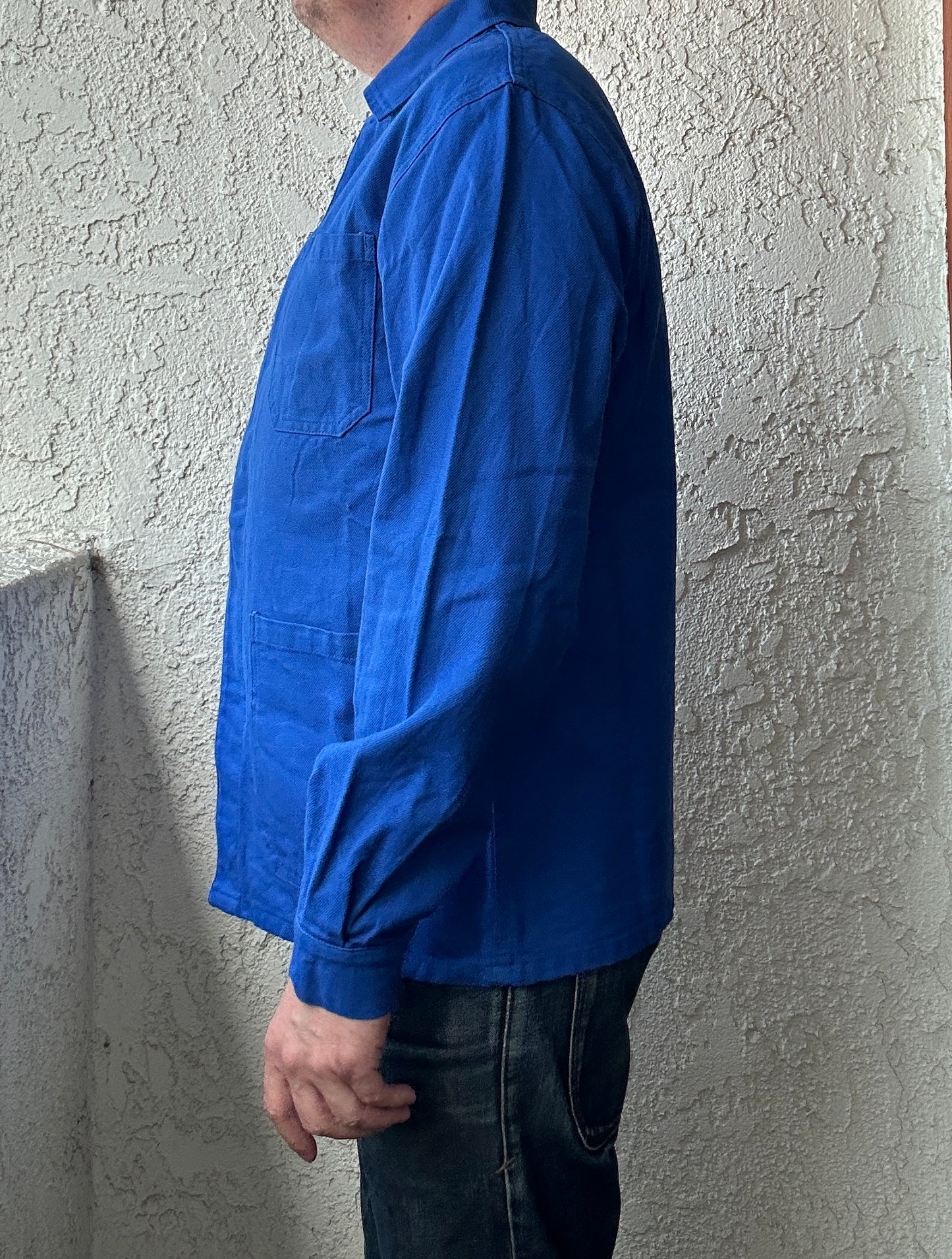 Vintage French Blue Workwear Chore Jacket