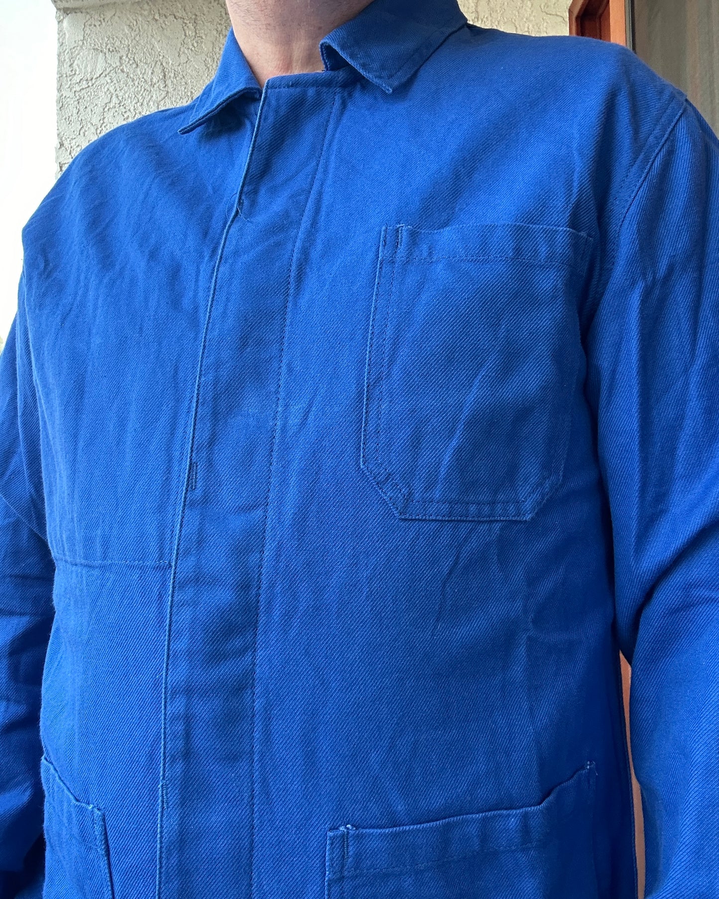 Vintage French Blue Workwear Chore Jacket