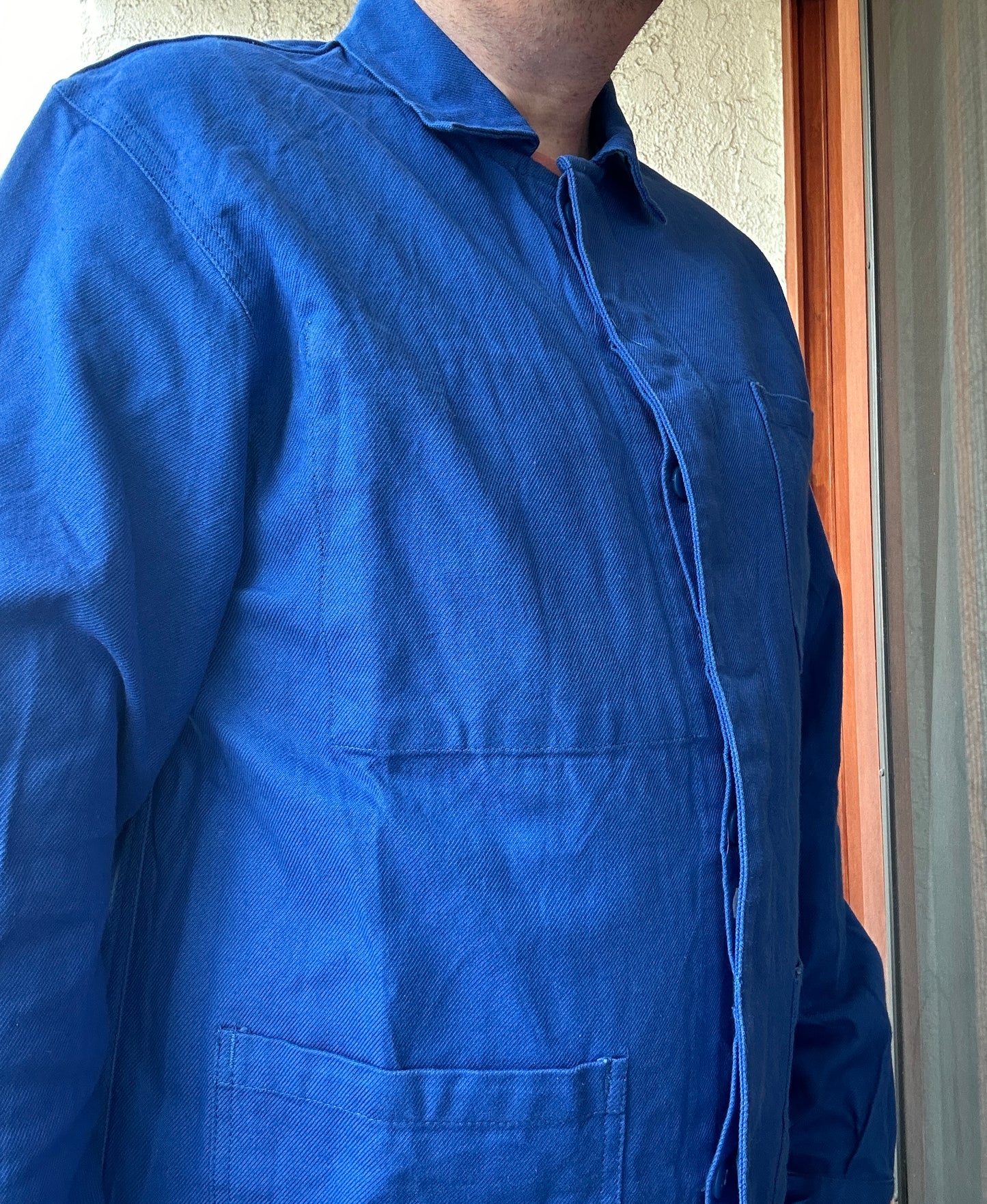 Vintage French Blue Workwear Chore Jacket